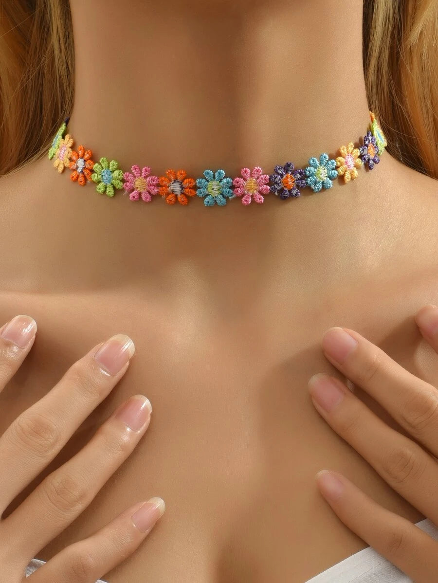 Pastel Floral Choker