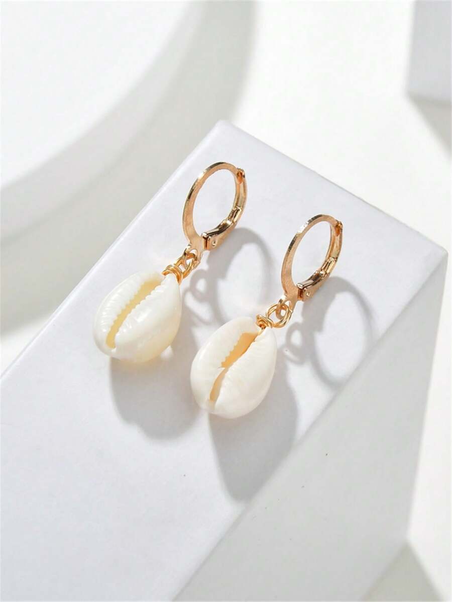 Puka Shell Drop Earrings