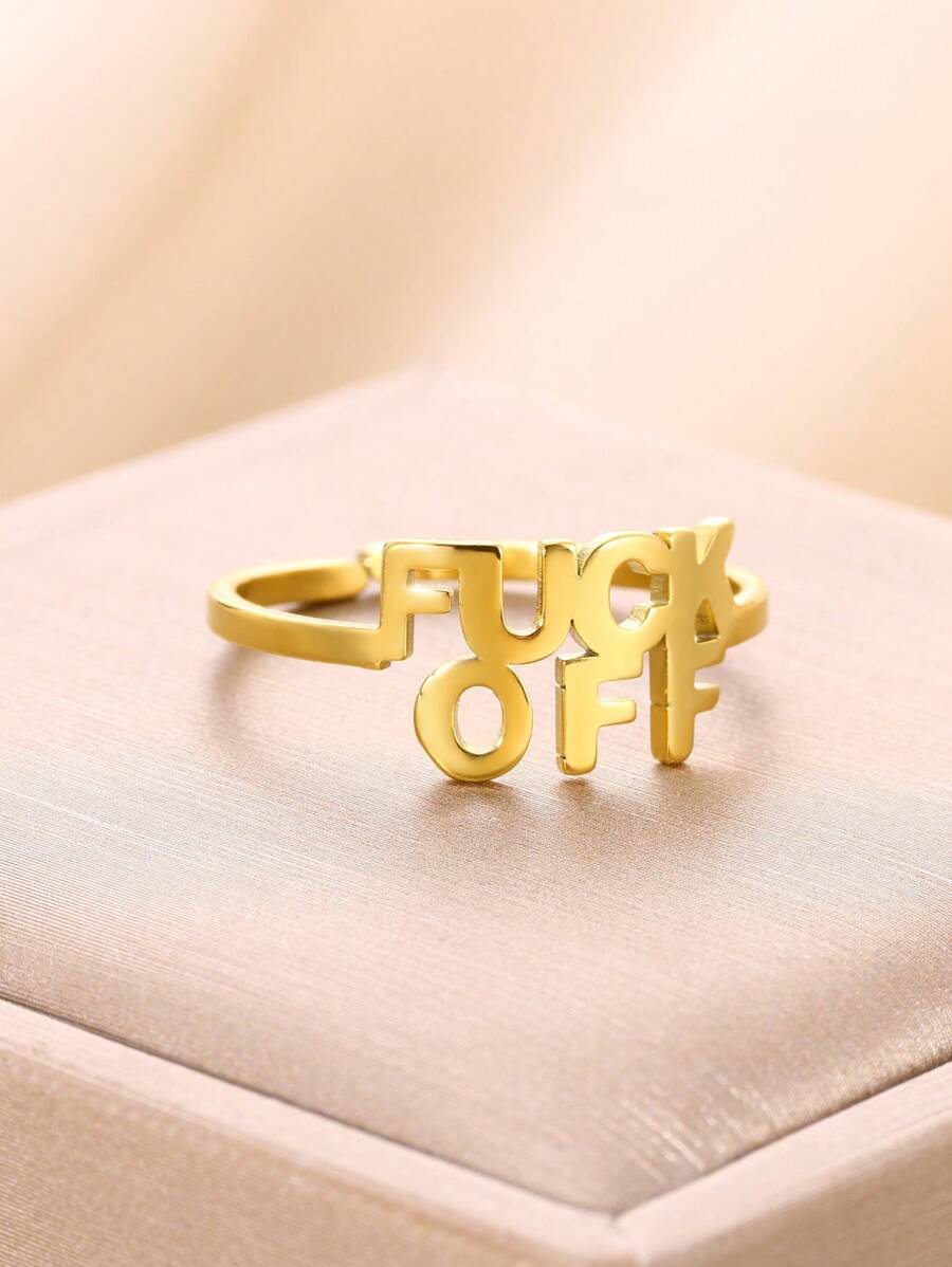 Punk Letter Ring