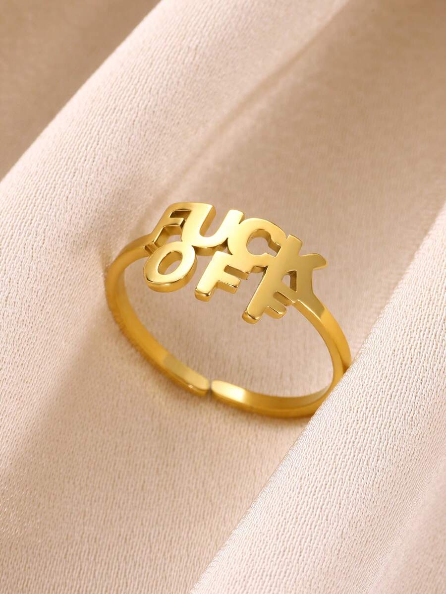 Punk Letter Ring