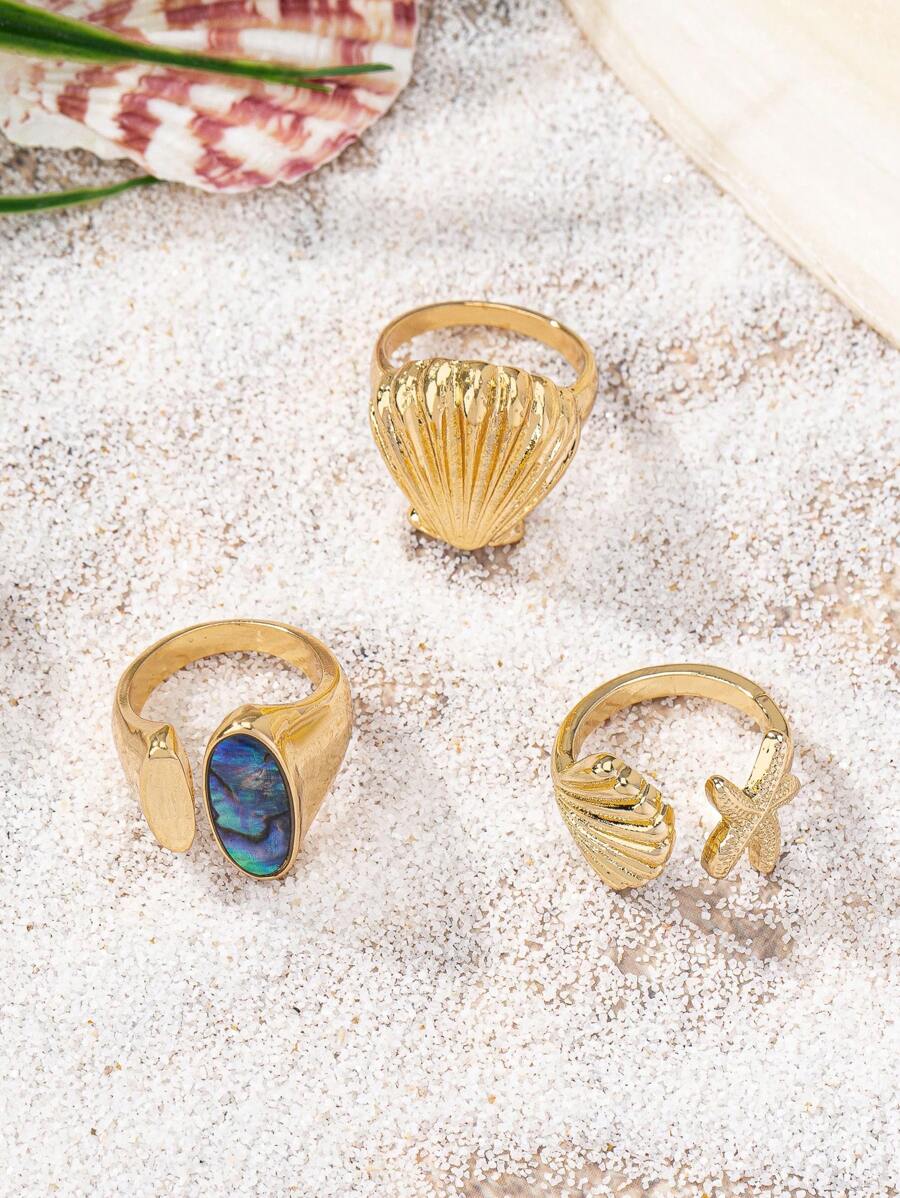 Mini Lucky Gold Rings Set – 3pcs