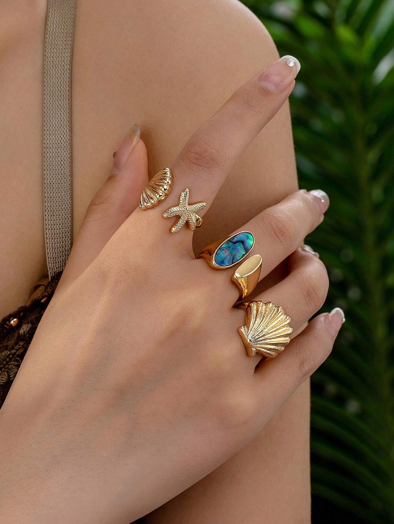 Mini Lucky Gold Rings Set – 3pcs