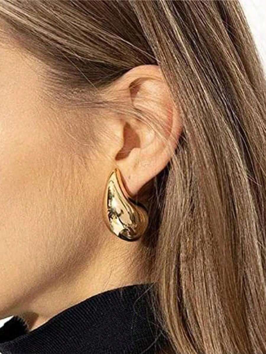 Sculpted Elegance: 2 Pairs Water Drop Earrings for Women