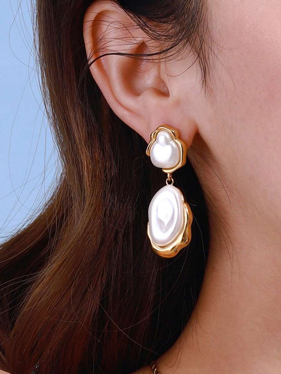 Uworld 1 Pair of Women’s Vintage Pearl Stud Earrings