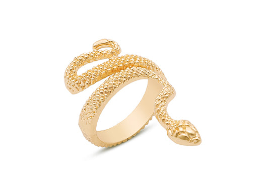 18k Gold-Plated Snake Adjustable Ring