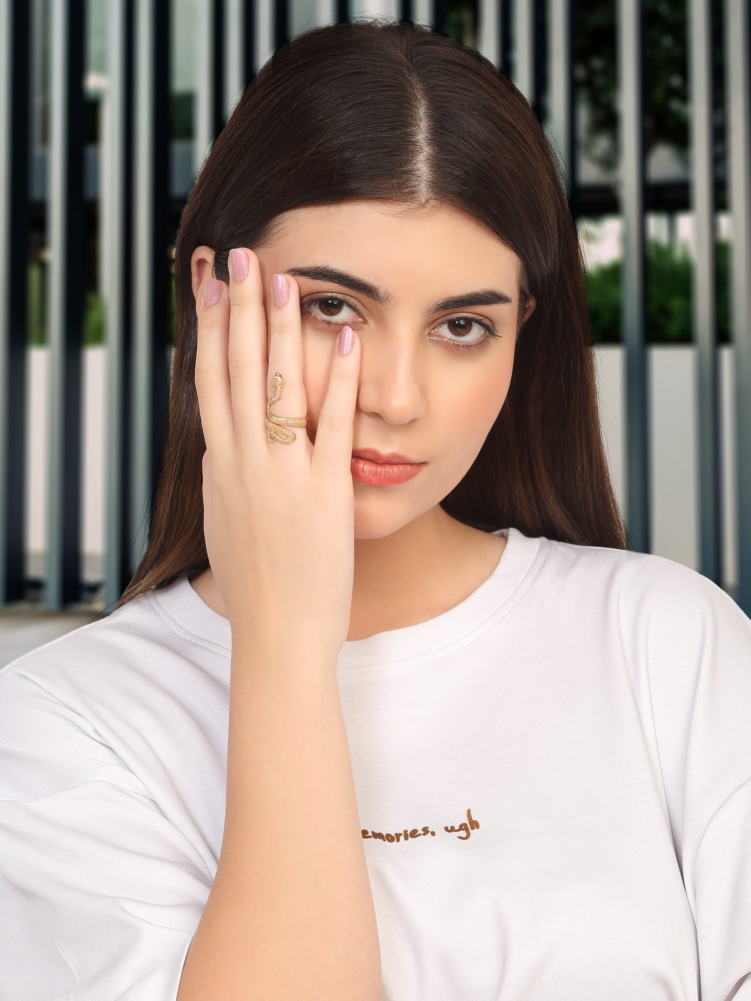 18k Gold-Plated Snake Adjustable Ring