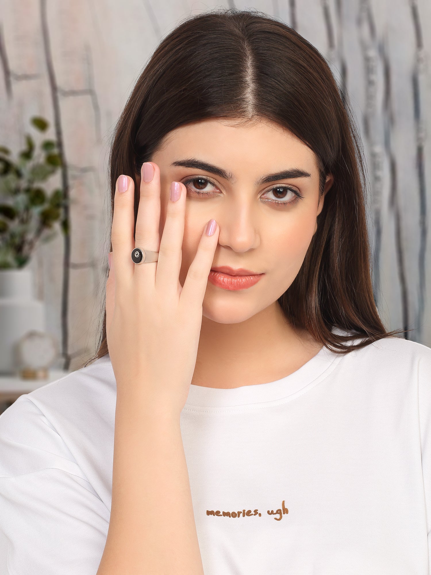 8 Ball Dual Tone Statement Ring
