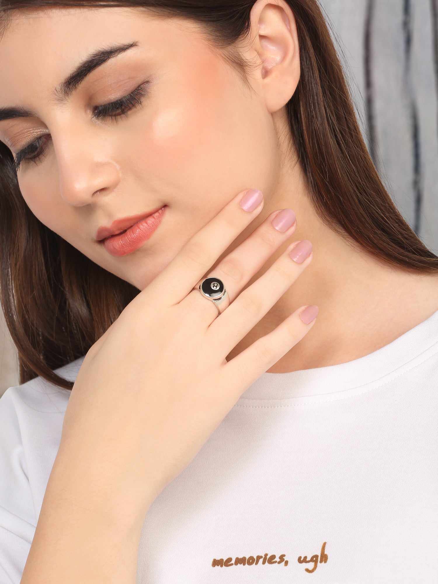 8 Ball Dual Tone Statement Ring