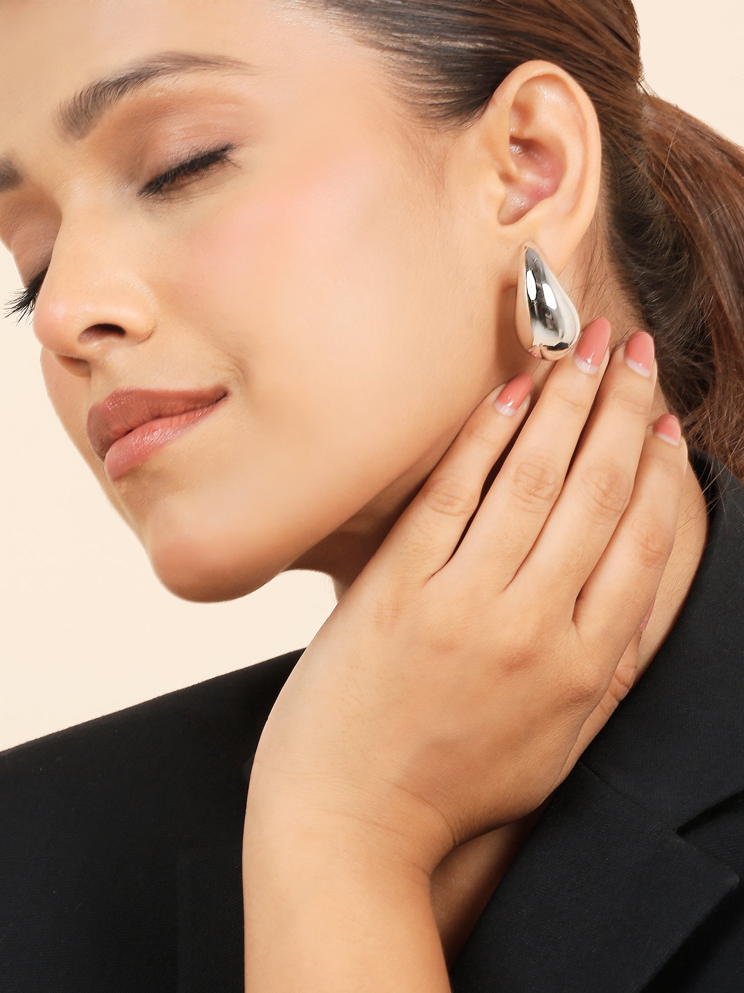 Sculpted Elegance: 2 Pairs Water Drop Earrings for Women