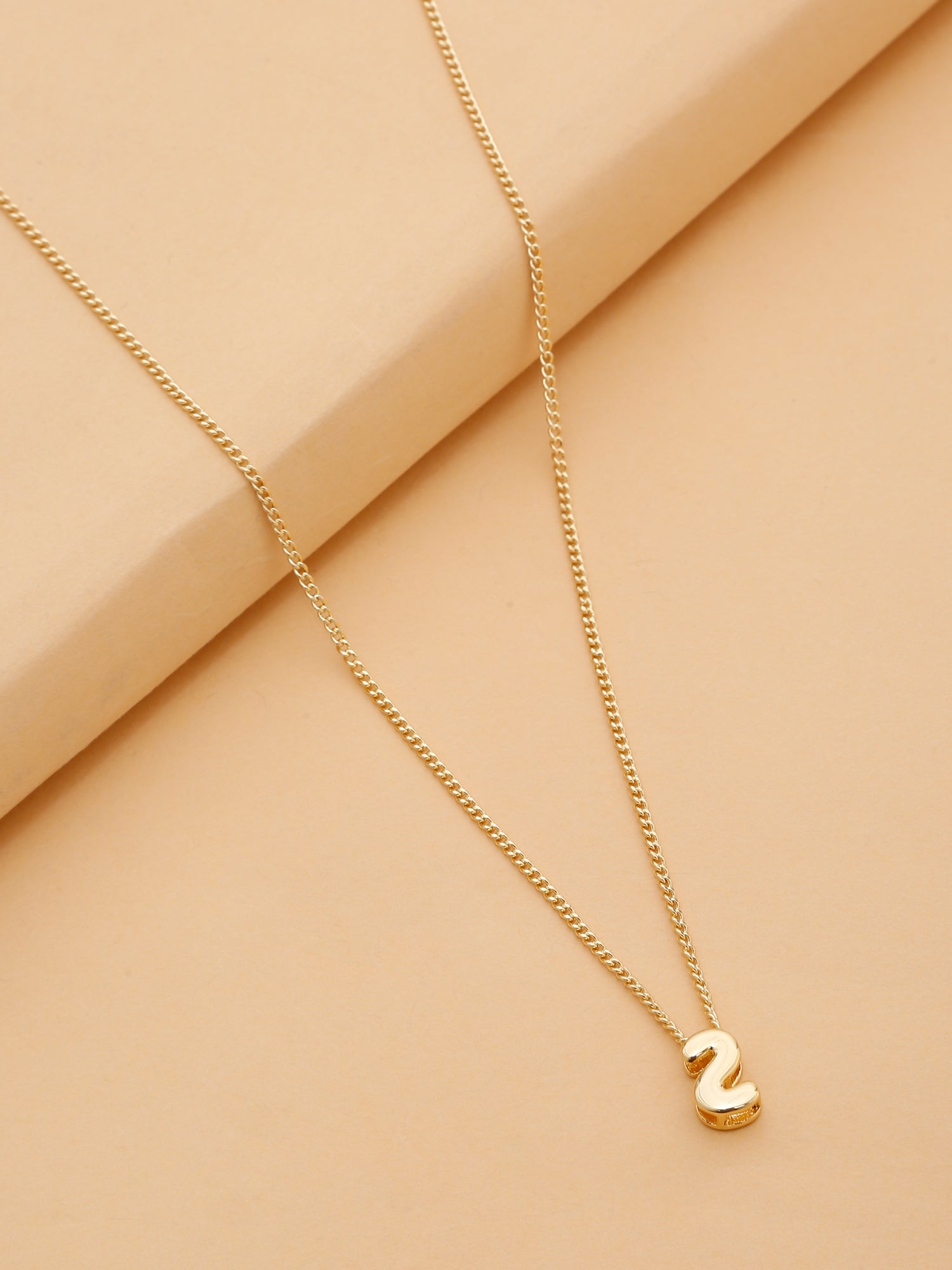 Mini Bubble Balloon Initial Letter Pendant Necklace – Personalized 18K Gold Plated Charm Jewelry for Women