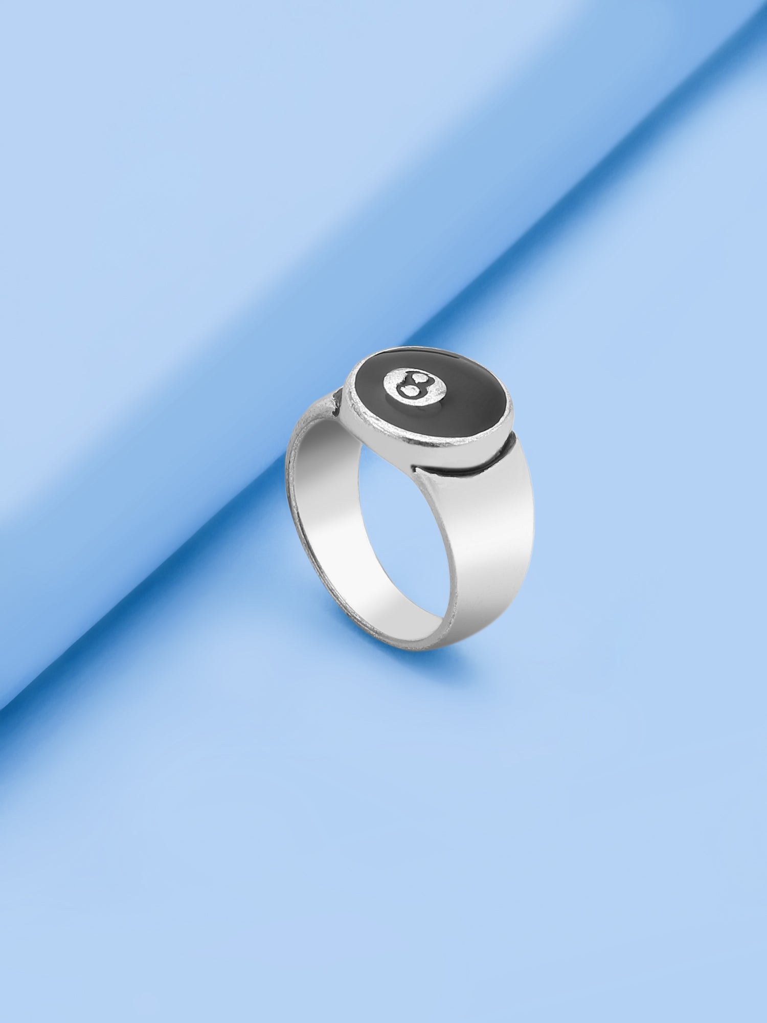 8 Ball Dual Tone Statement Ring