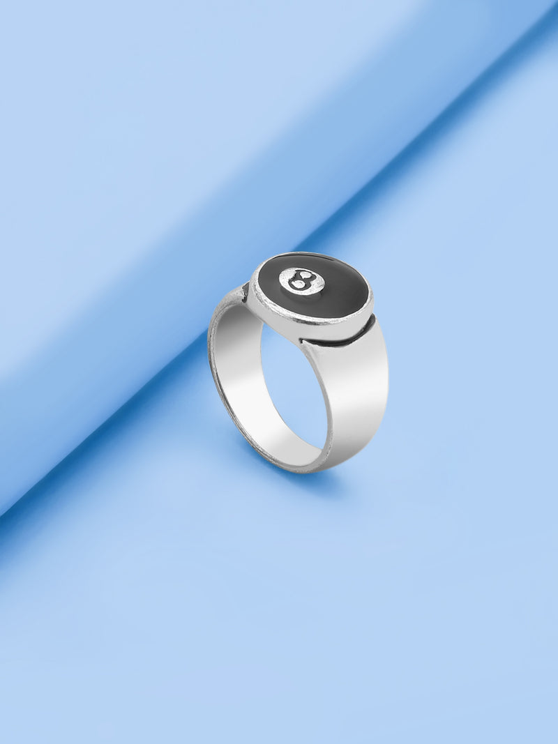 8 Ball Dual Tone Statement Ring