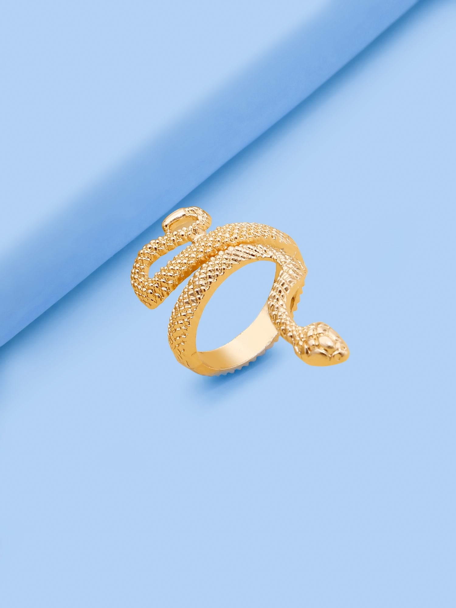 18k Gold-Plated Snake Adjustable Ring