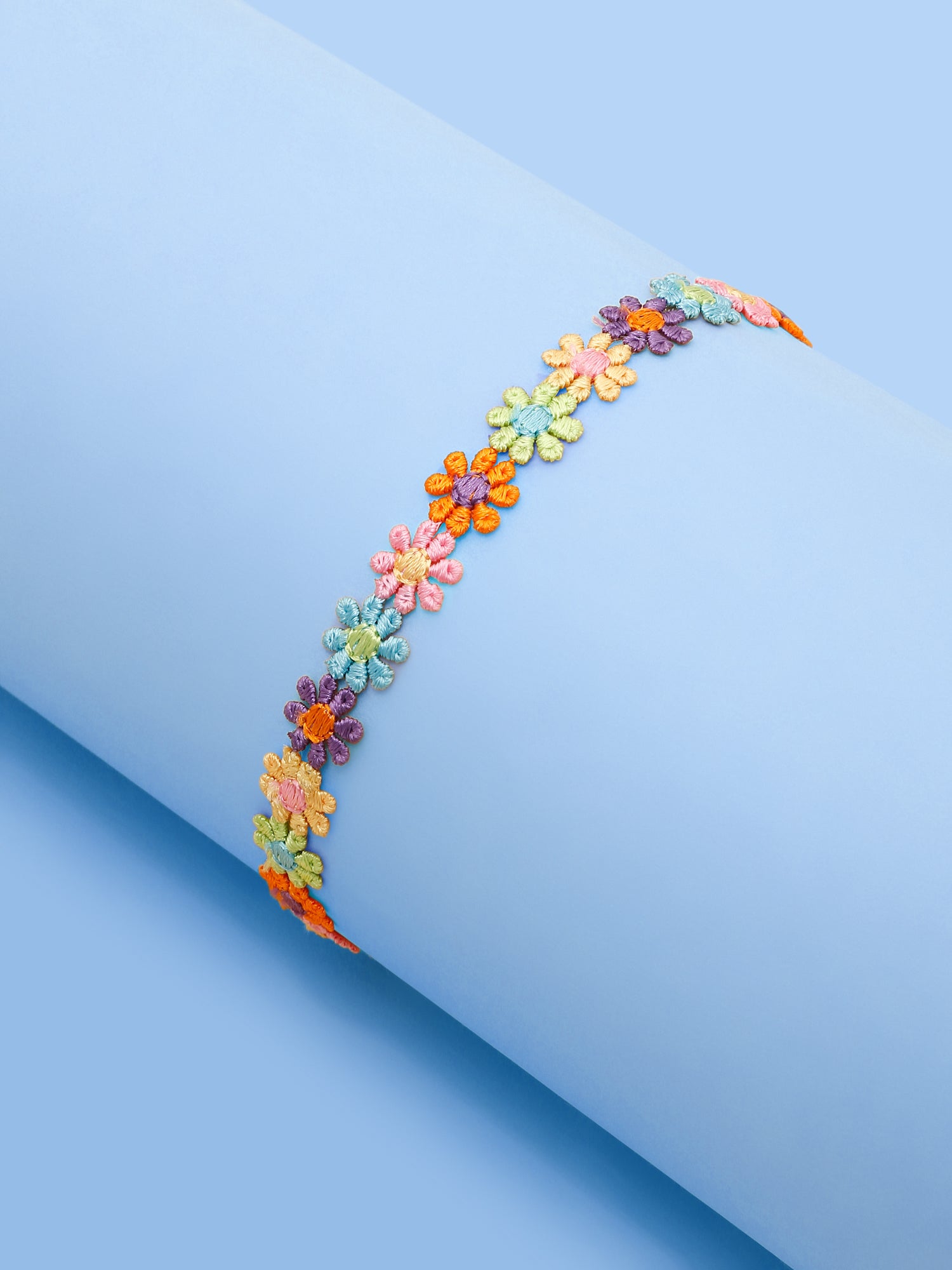 Multicolor Flower Choker Necklace