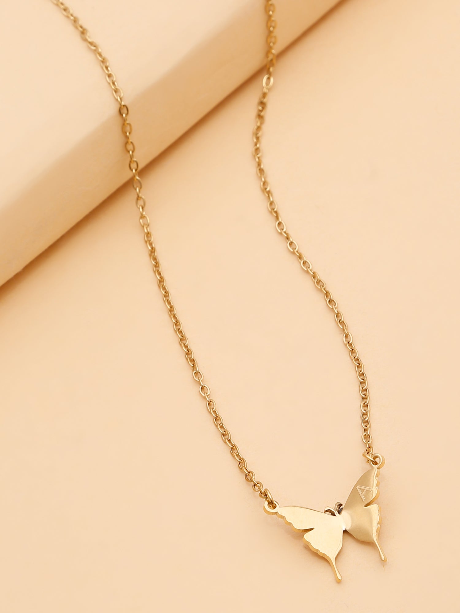 1pc Custom Gold Butterfly Pendant Necklace for Women