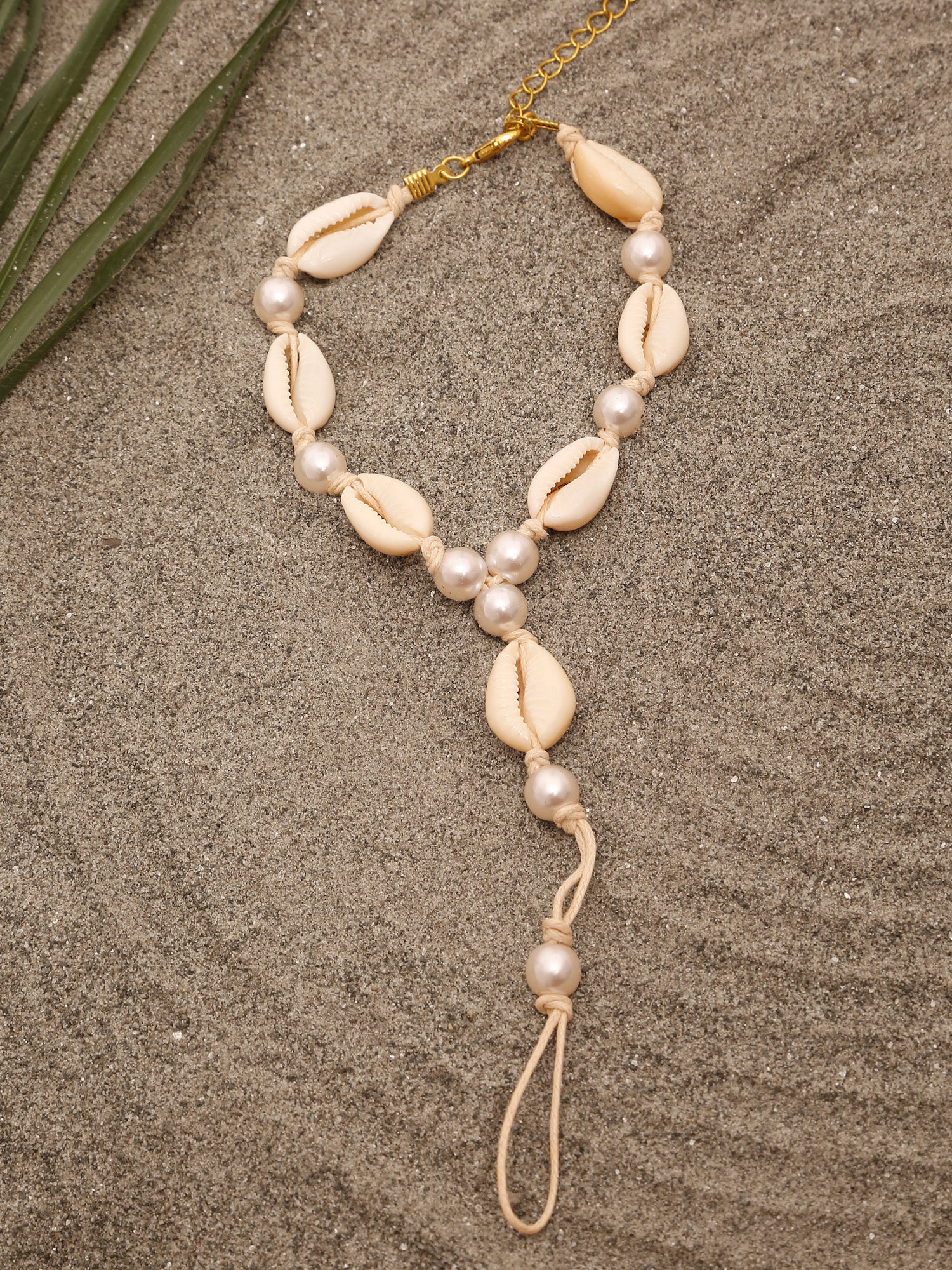 Pearl Conch Shell Vacation Style Anklet