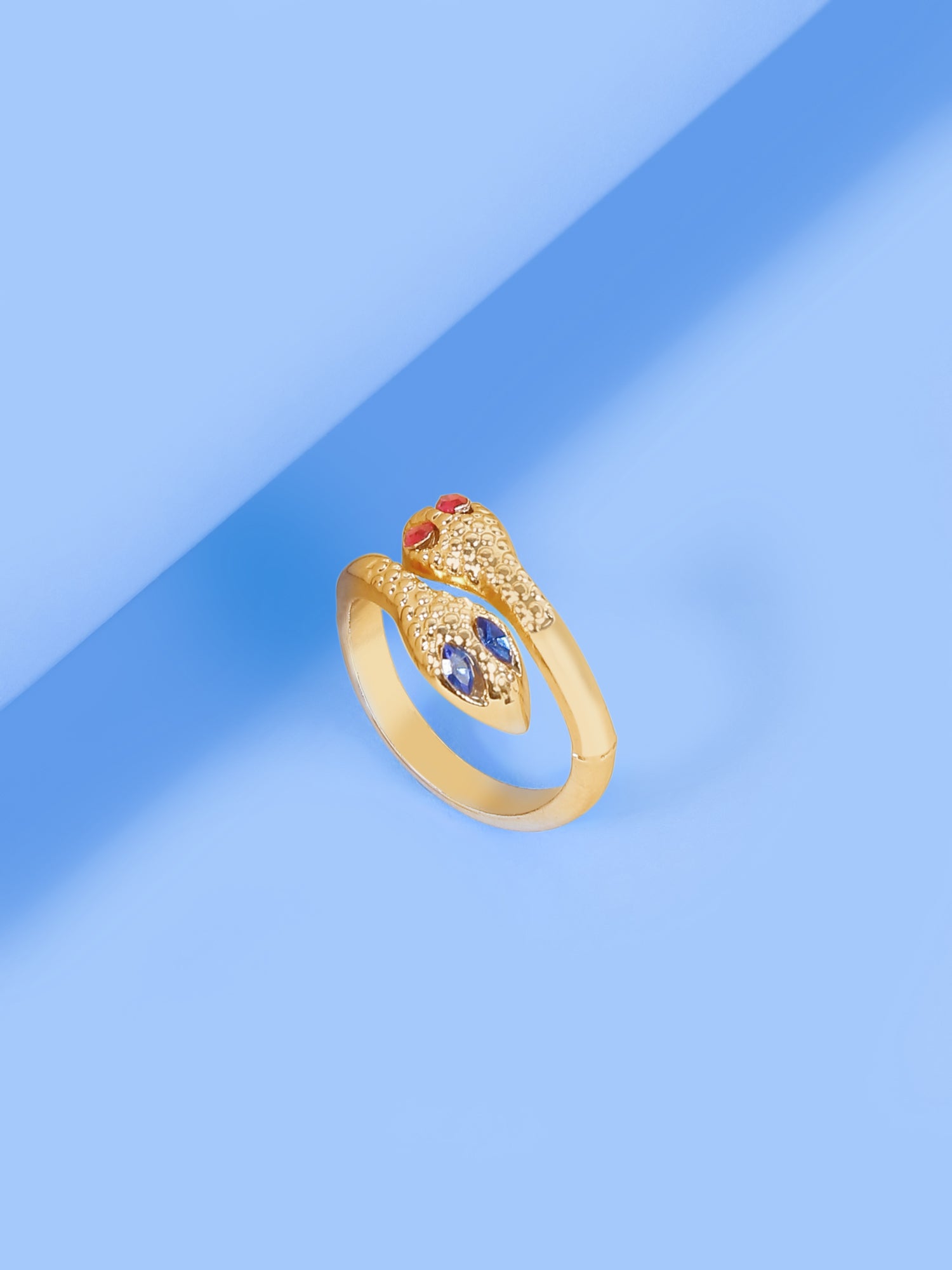 18k Gold-Plated Shiny Snake Adjustable Ring