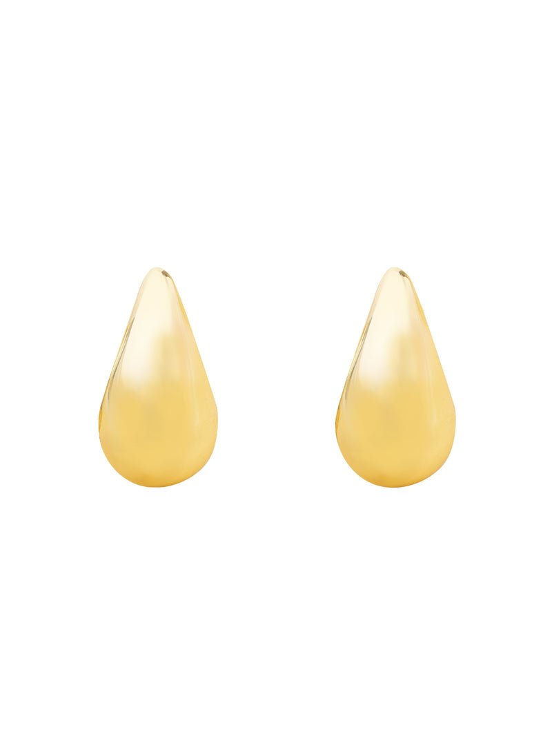 Dual Toned 2pc Statement Drop Shape Earrings Set