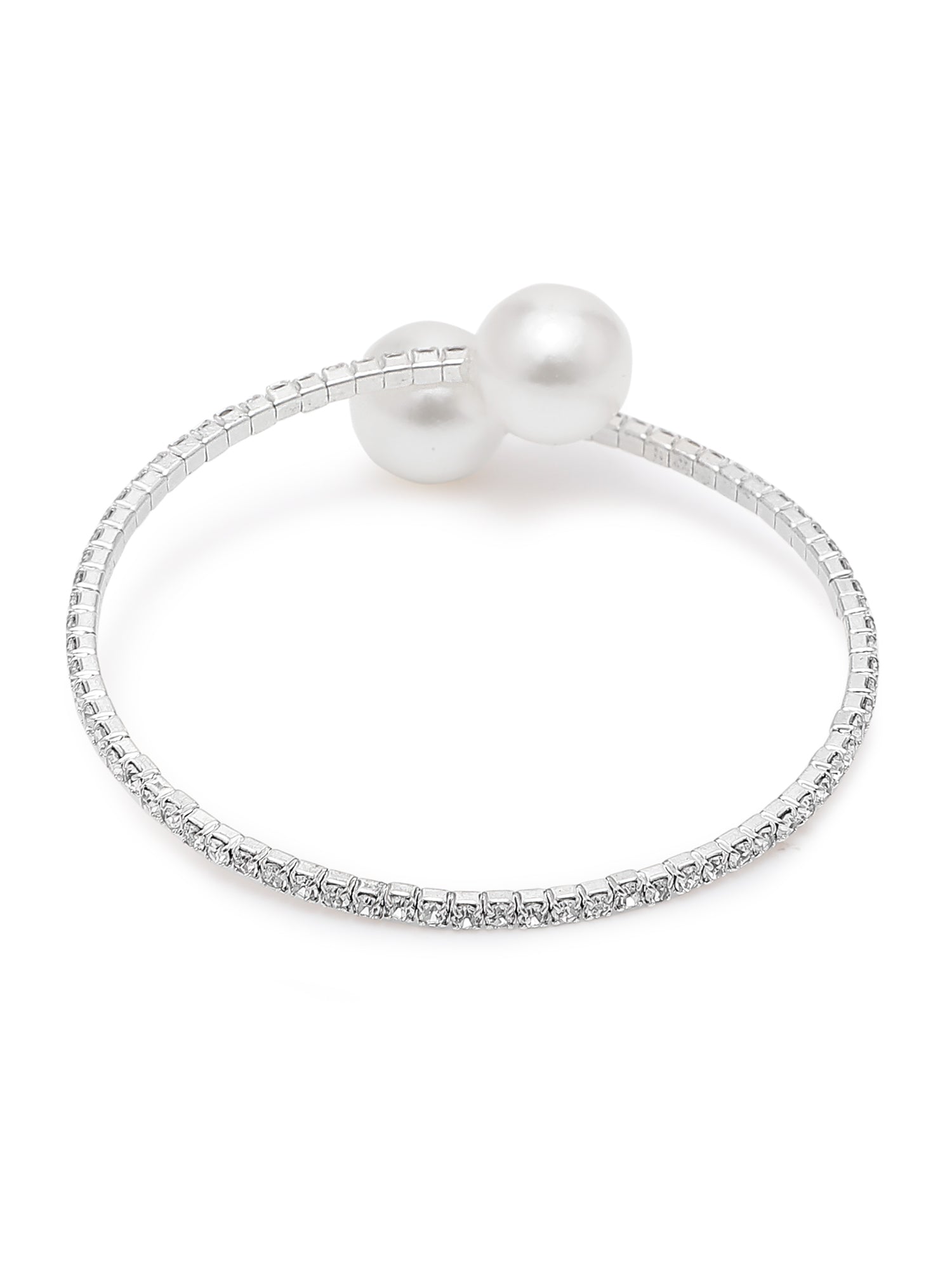 3pcs Adjustable Pearl Necklace, Bracelet & Earrings Jewelry Set