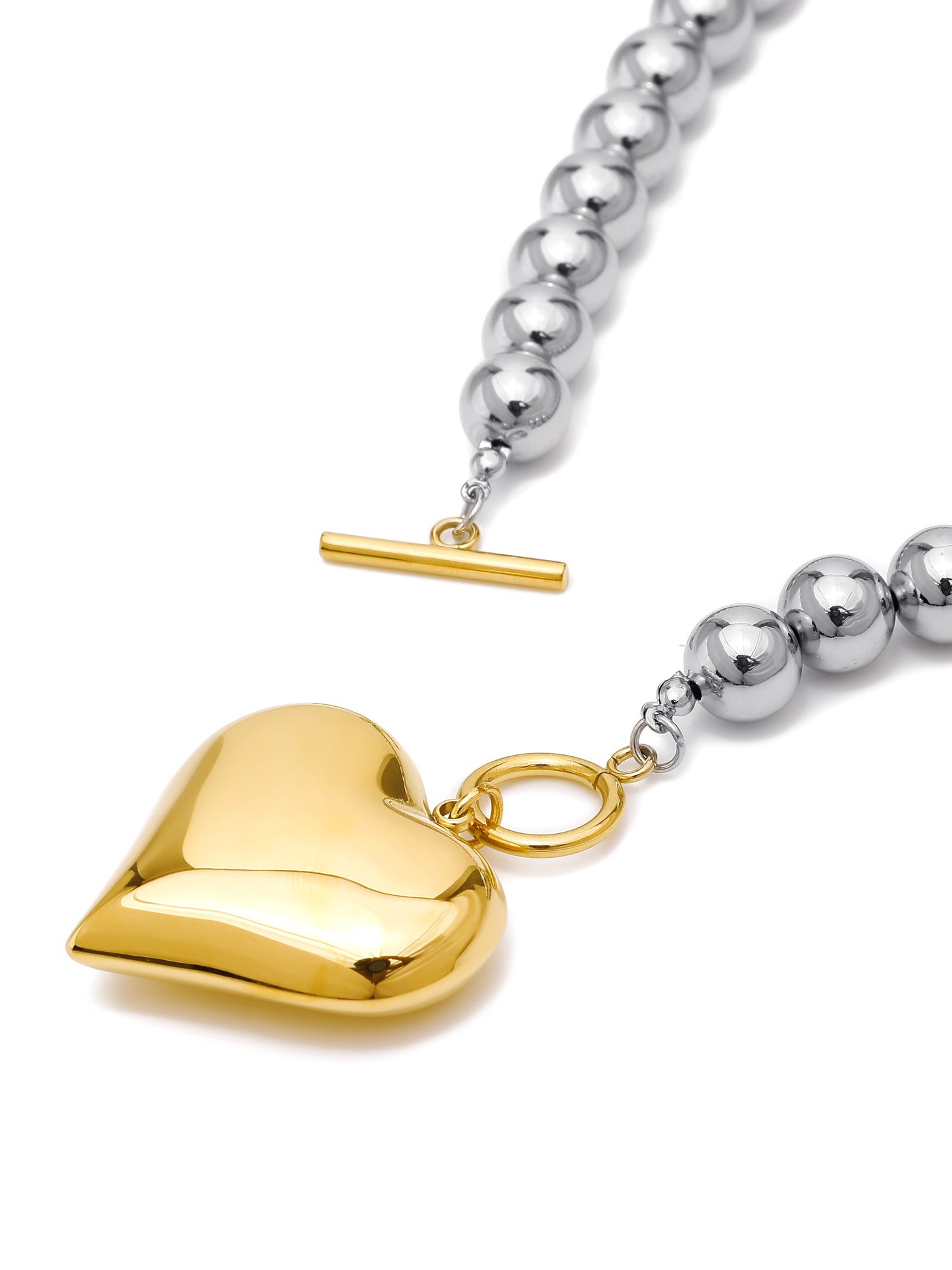 Uworld 1pc Vintage Classic 18K Gold-Plated Heart Chain Necklace