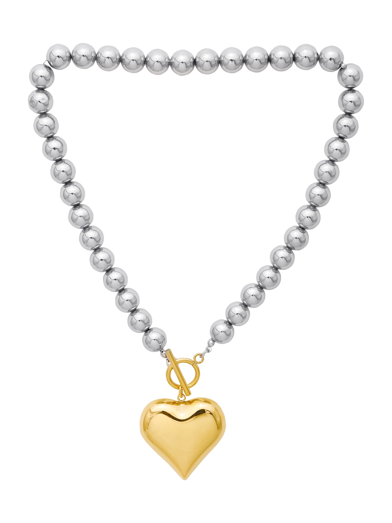 Uworld 1pc Vintage Classic 18K Gold-Plated Heart Chain Necklace