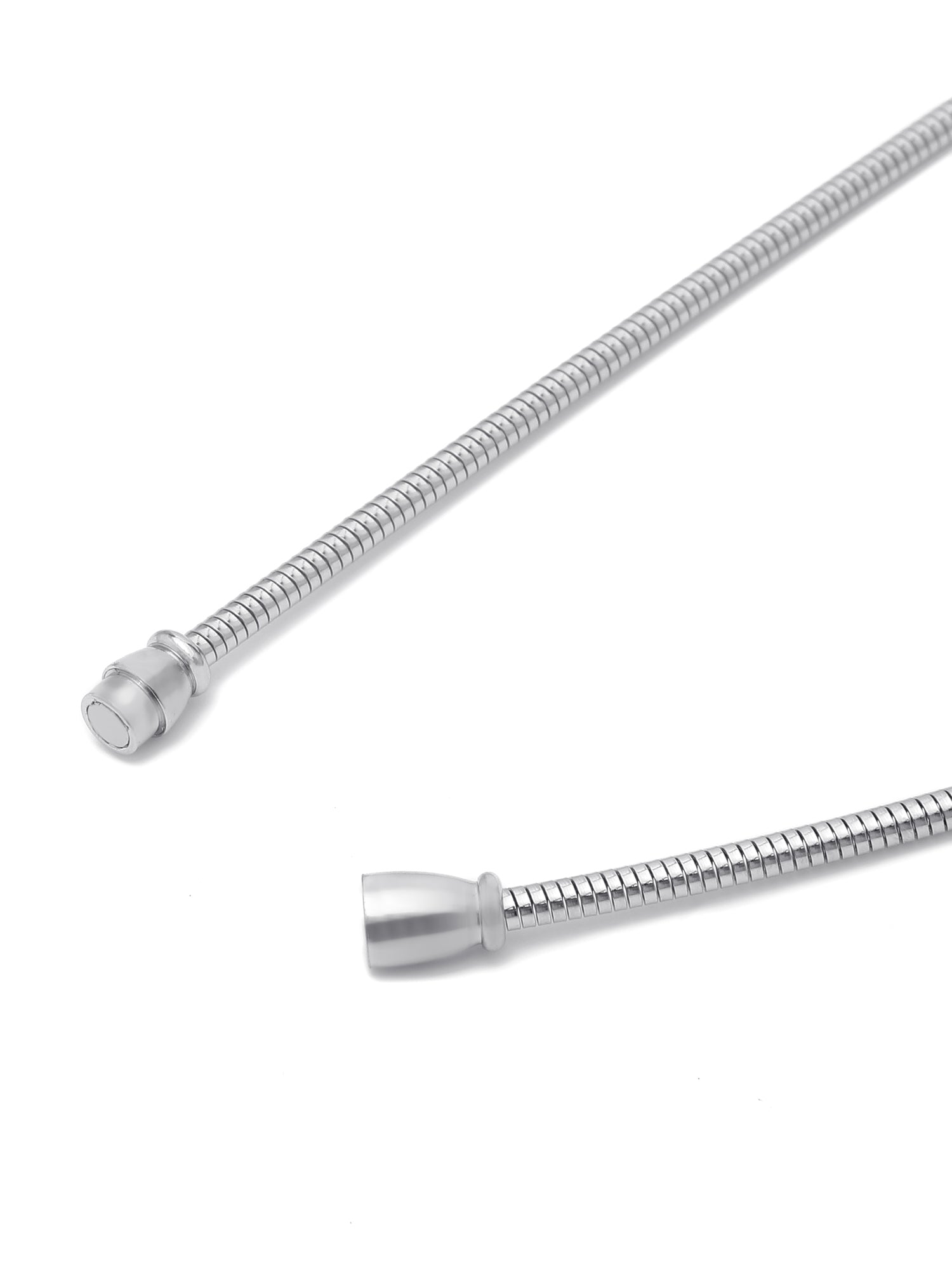 Exaggerated Curve Silver Tube Pendant