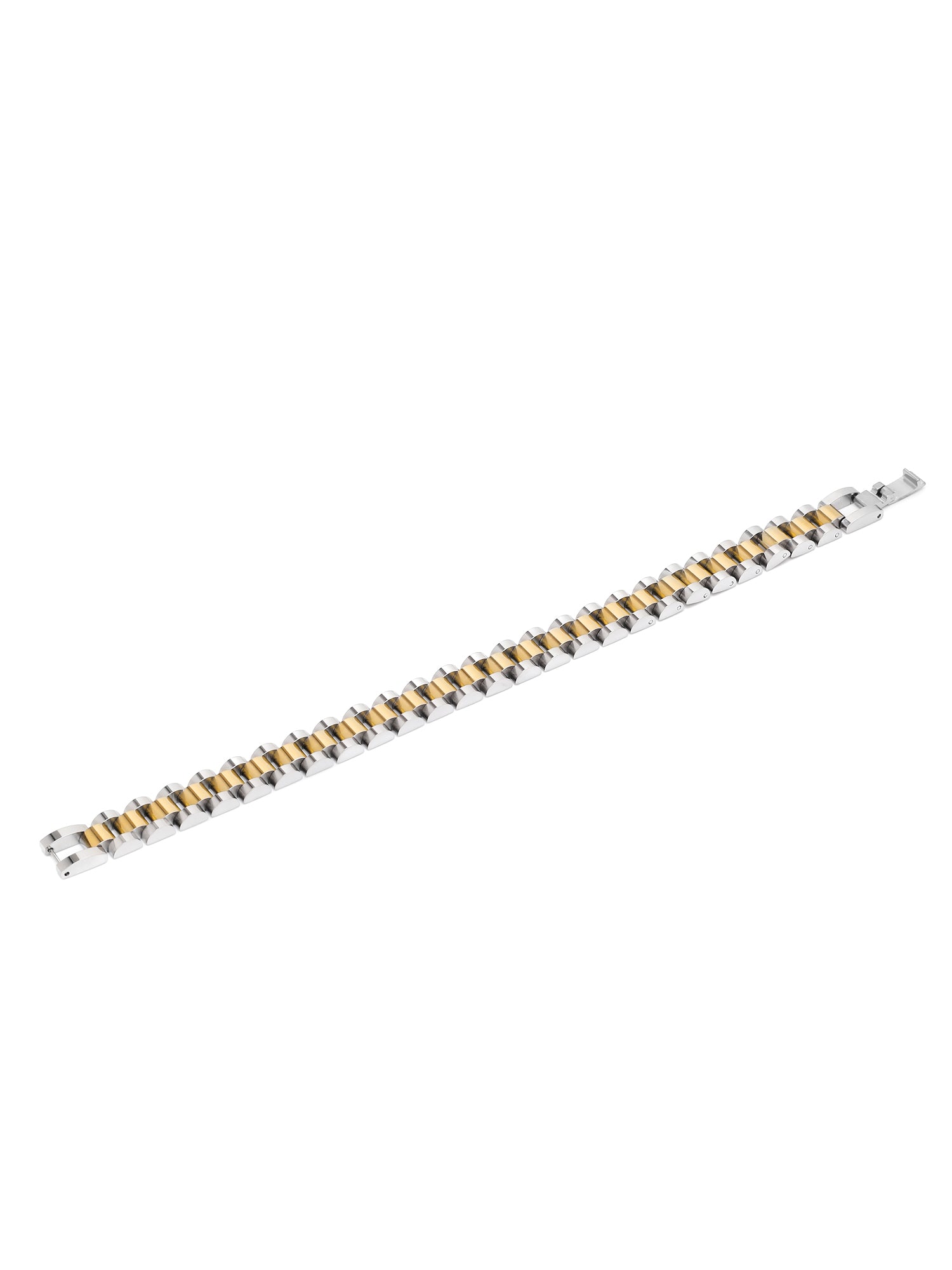 18k Gold Plated Metal Watchband Two-Toned Bracelet