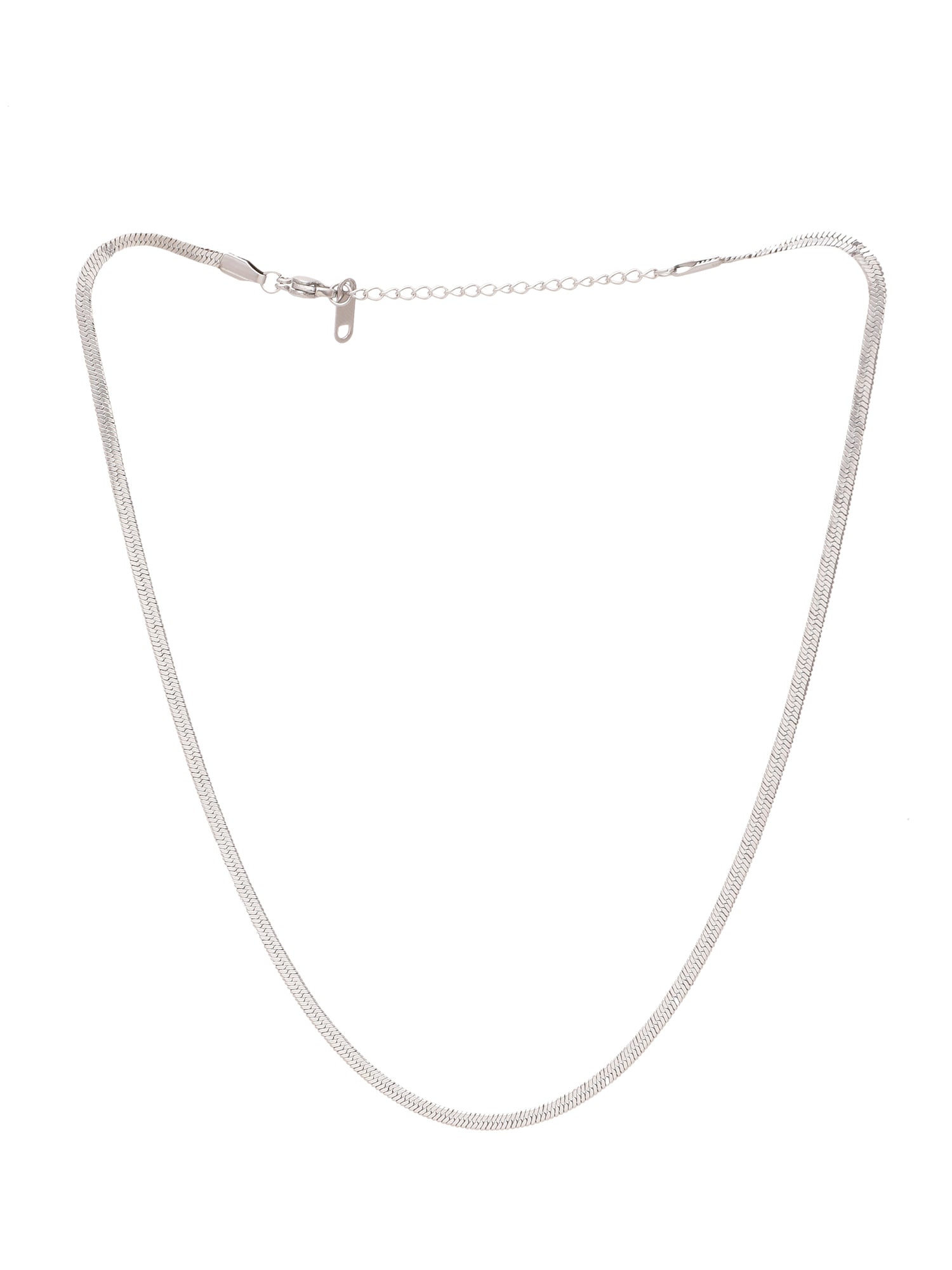 2-Piece 18K Gold Plated Flat Snake Chain Necklace and Bracelet Set for Women