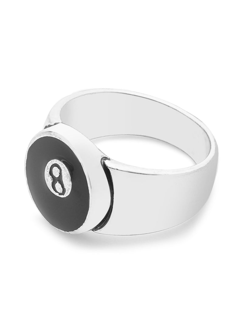 8 Ball Dual Tone Statement Ring