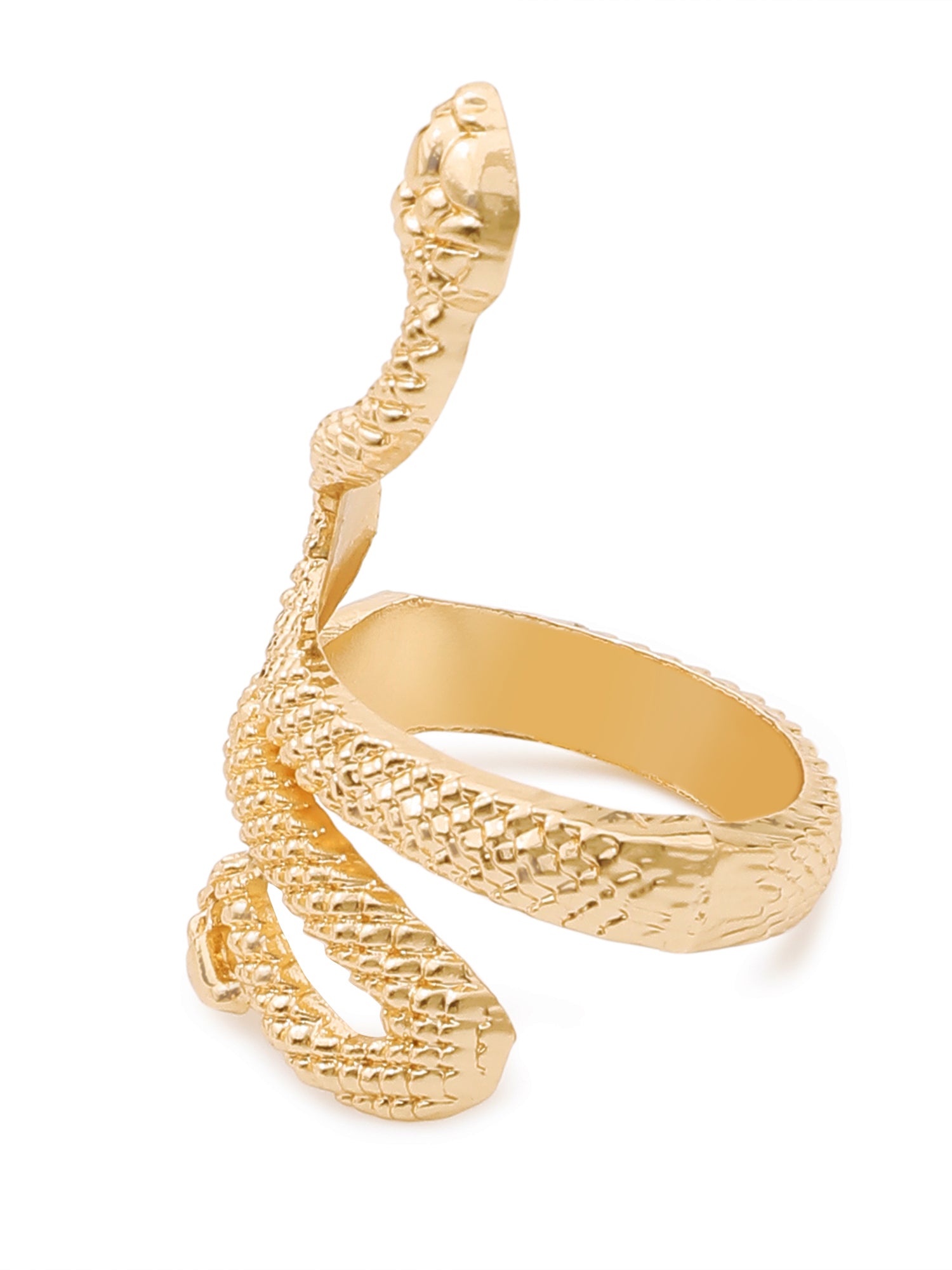 18k Gold-Plated Snake Adjustable Ring