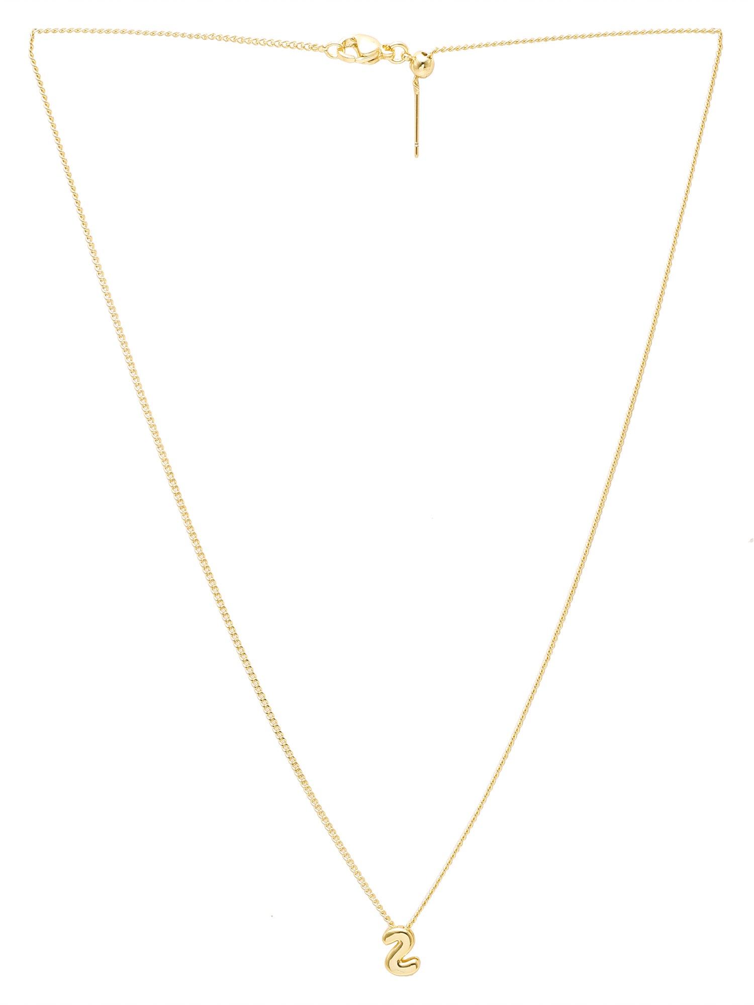 Mini Bubble Balloon Initial Letter Pendant Necklace – Personalized 18K Gold Plated Charm Jewelry for Women