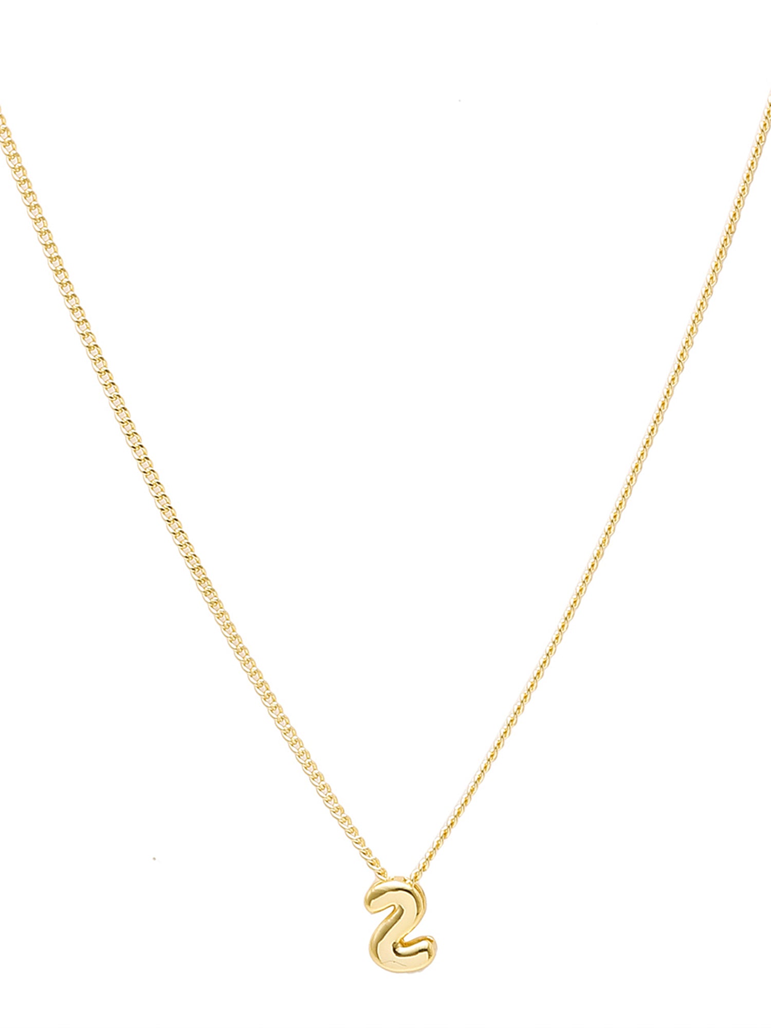 Mini Bubble Balloon Initial Letter Pendant Necklace – Personalized 18K Gold Plated Charm Jewelry for Women