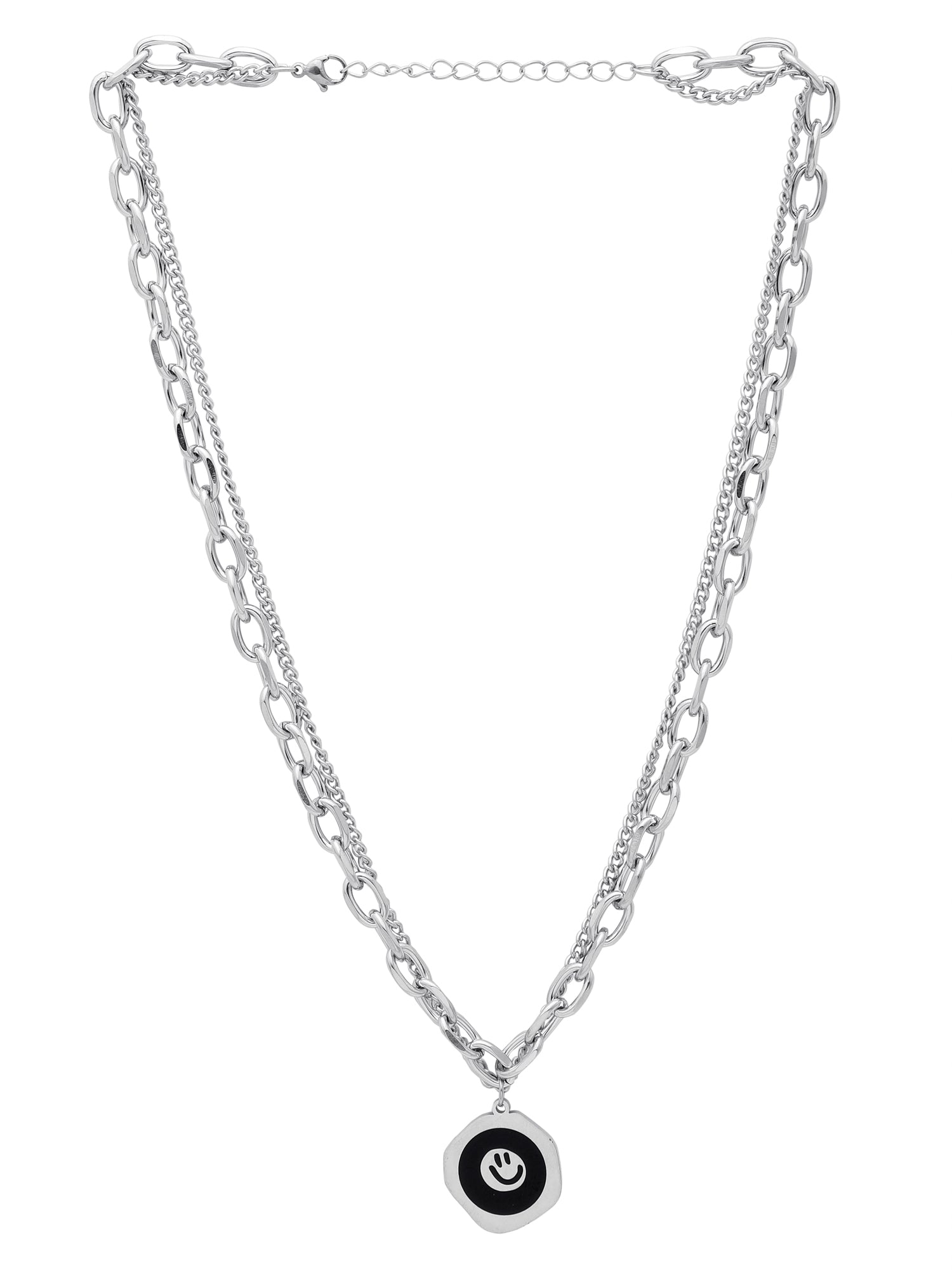 Smiley Charm Layered Necklace