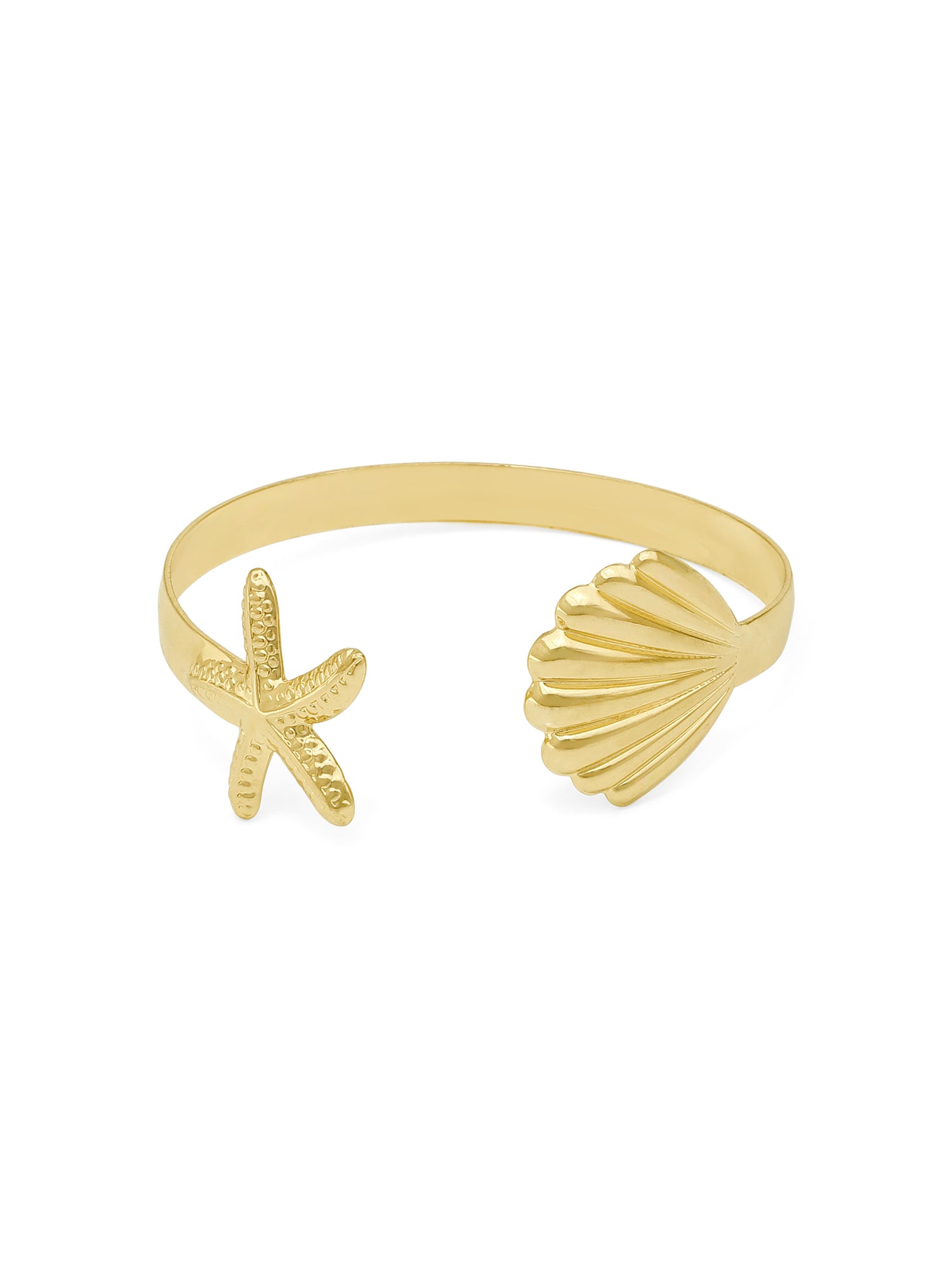 Starfish & Seashell Cuff Bangle
