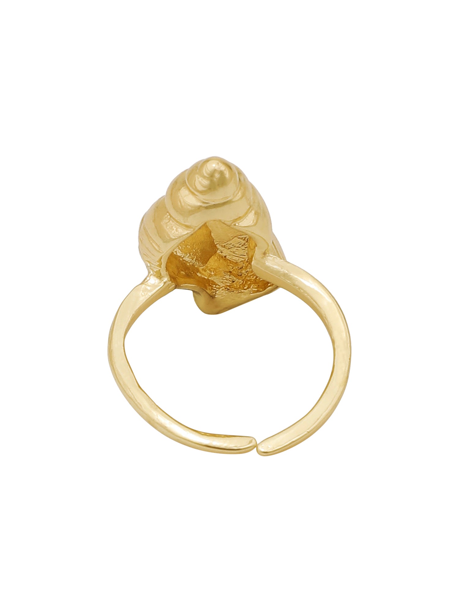 Gold Conch Shell Adjustable Ring