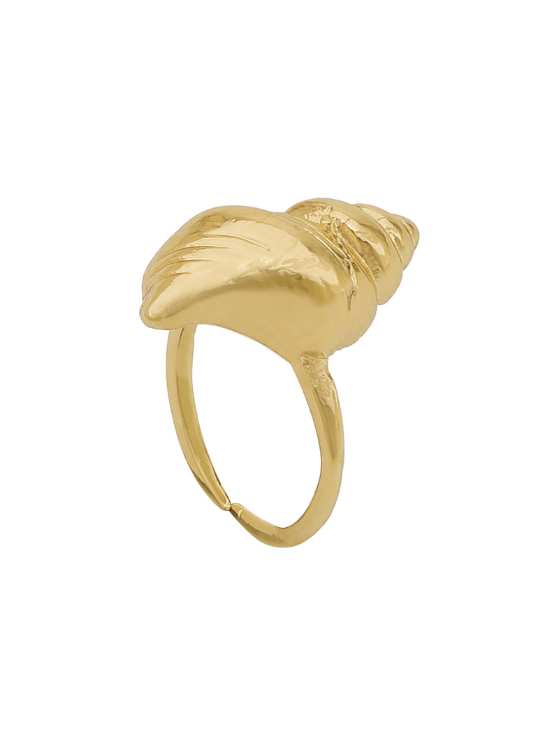 18k Gold Plated Conch Shell  Statement Ring
