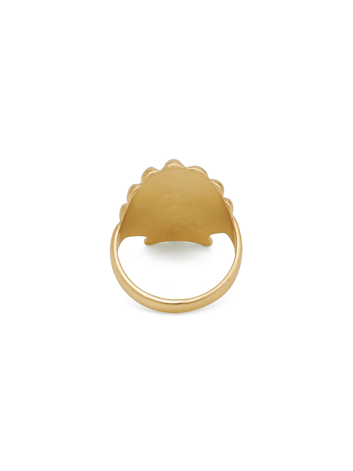Golden Big Shell Ring
