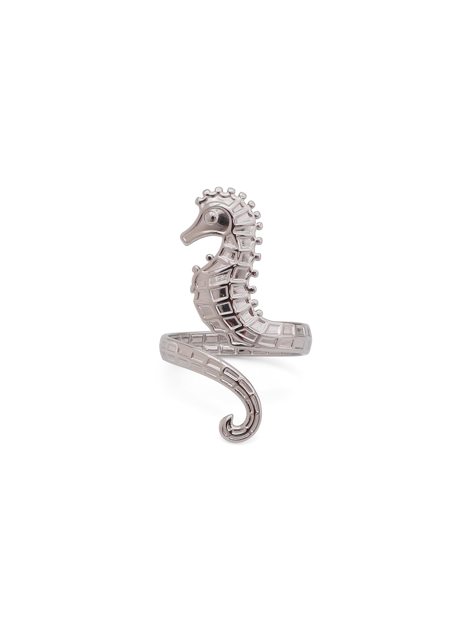18K Gold-Plated Seahorse Open Ring