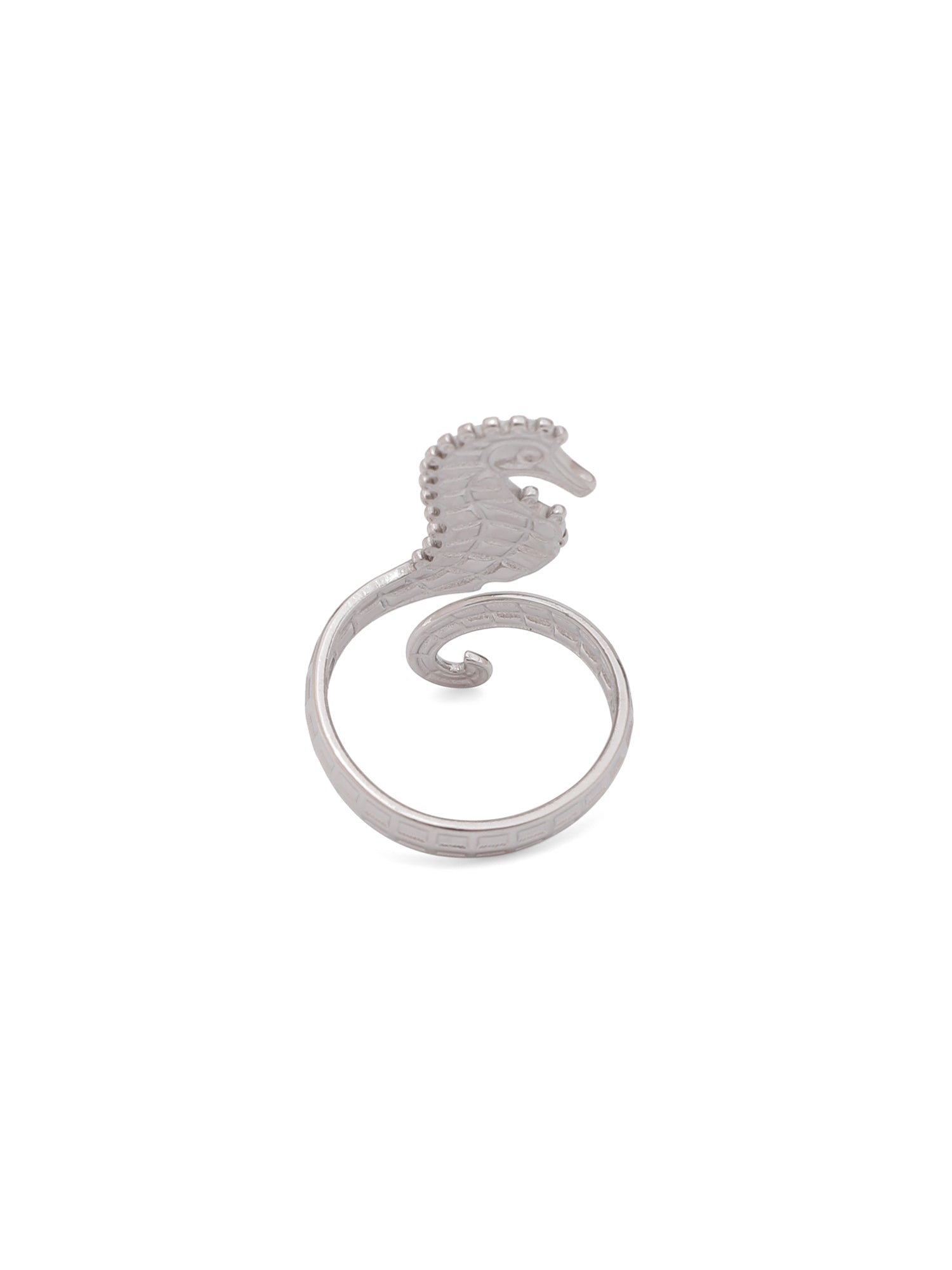 18K Gold-Plated Seahorse Open Ring