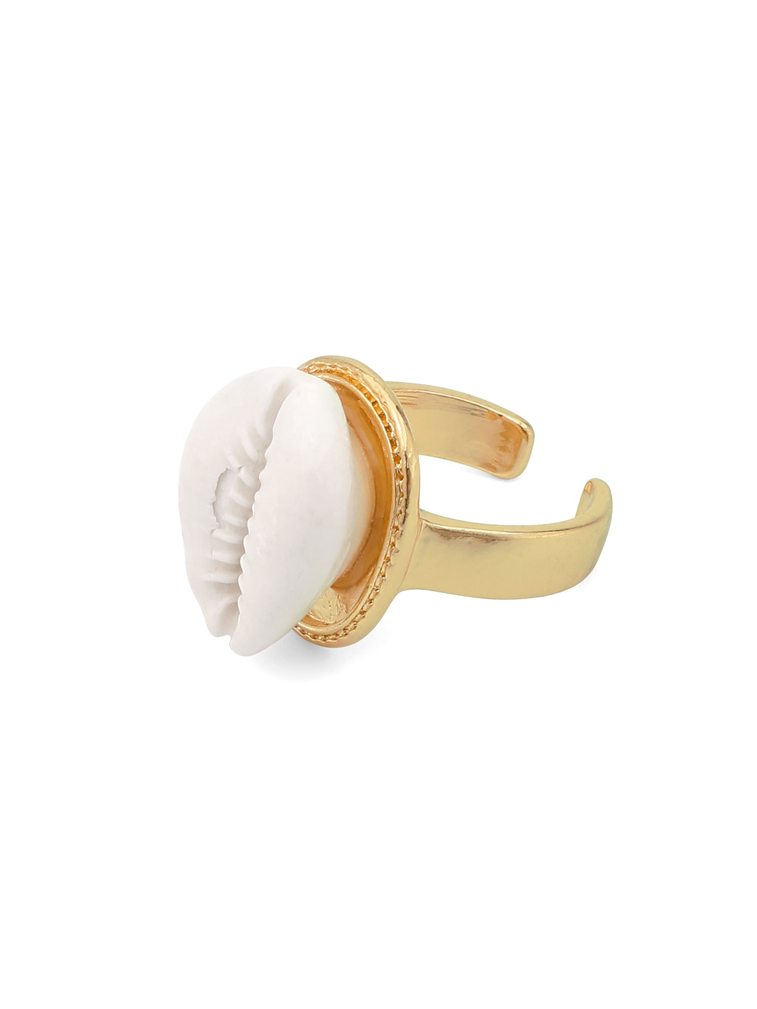 Light Luxury Cowrie Shell Statement Ring
