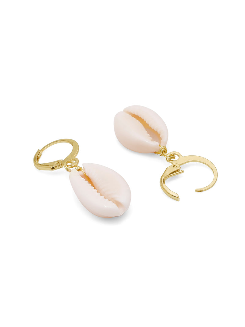 White Shell Drop Earrings