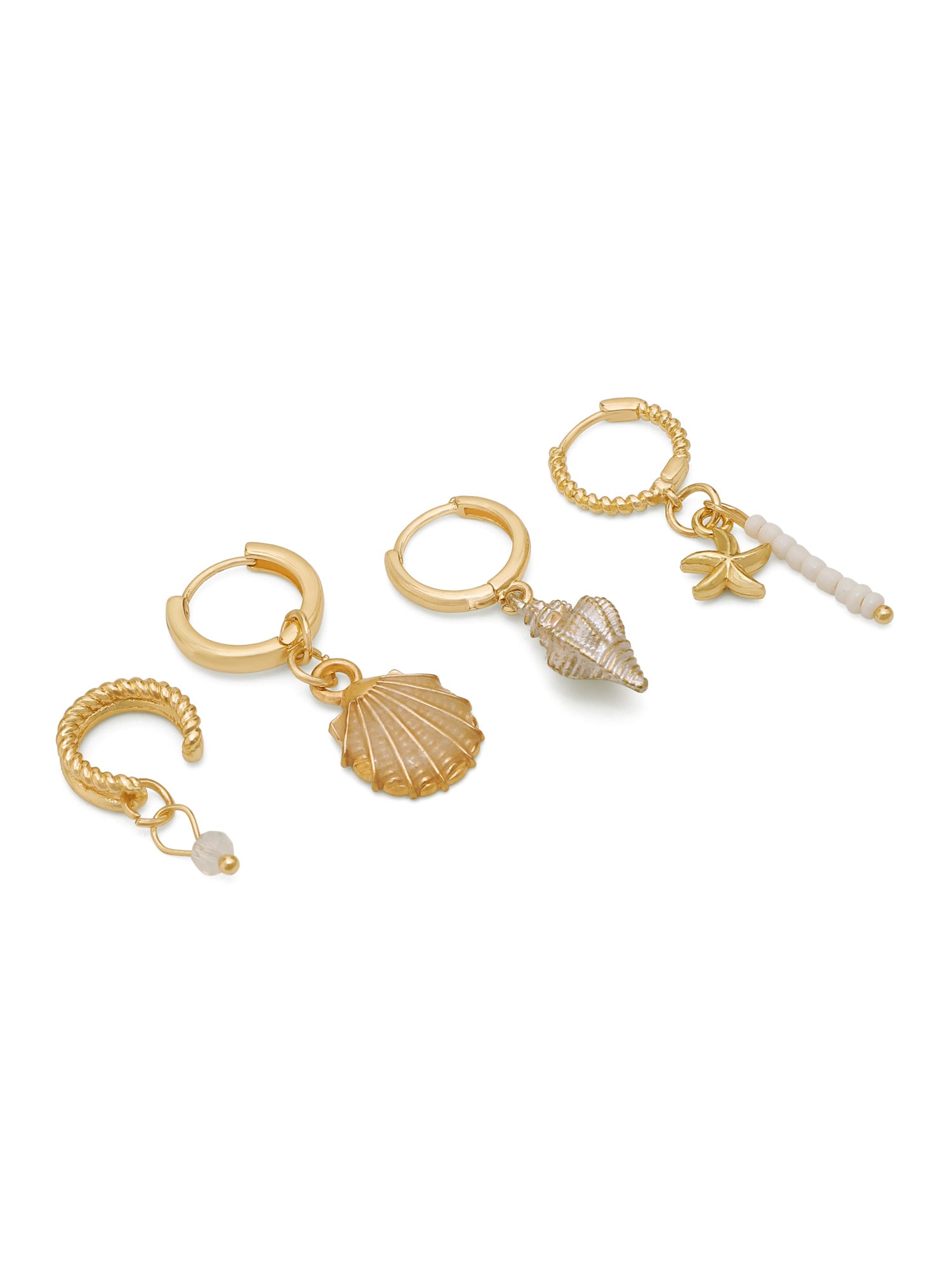 Beige color Drop Ear Ring set