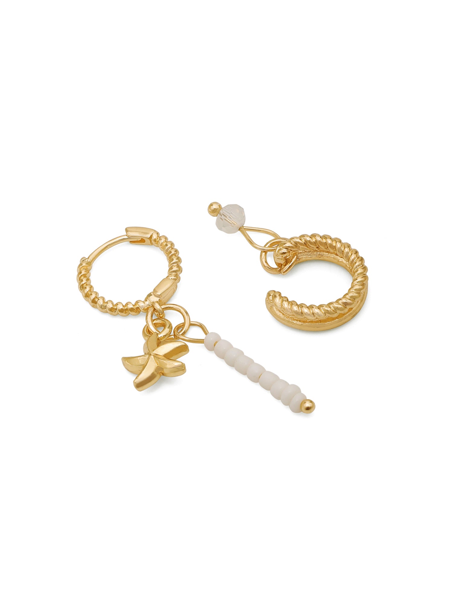 Beige color Drop Ear Ring set