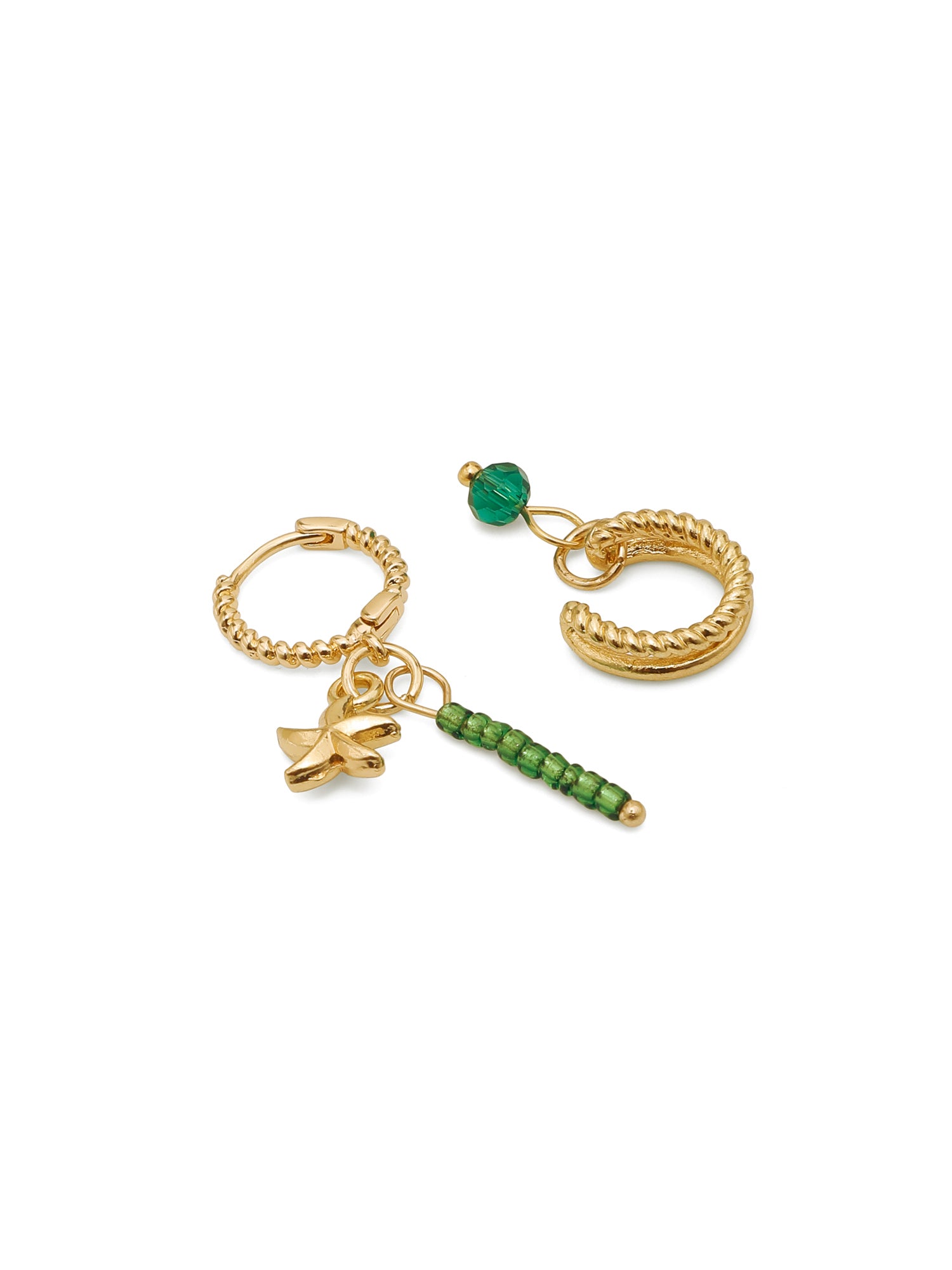 4pcs Sea Shell & Cowrie Drop Earrings Set