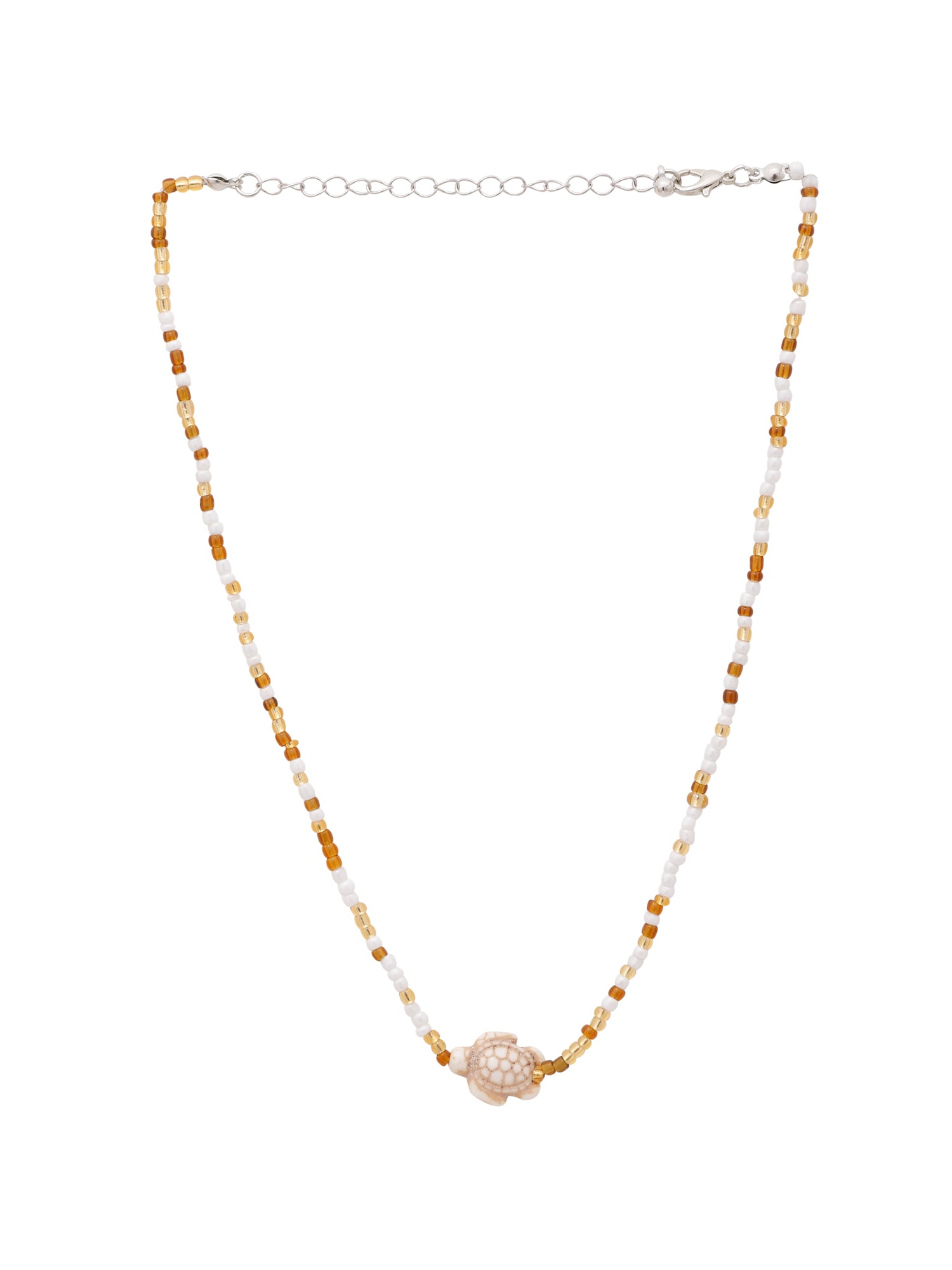 Elegant 18K Gold Plated Turtle, Starfish & Shell Pendant Necklace