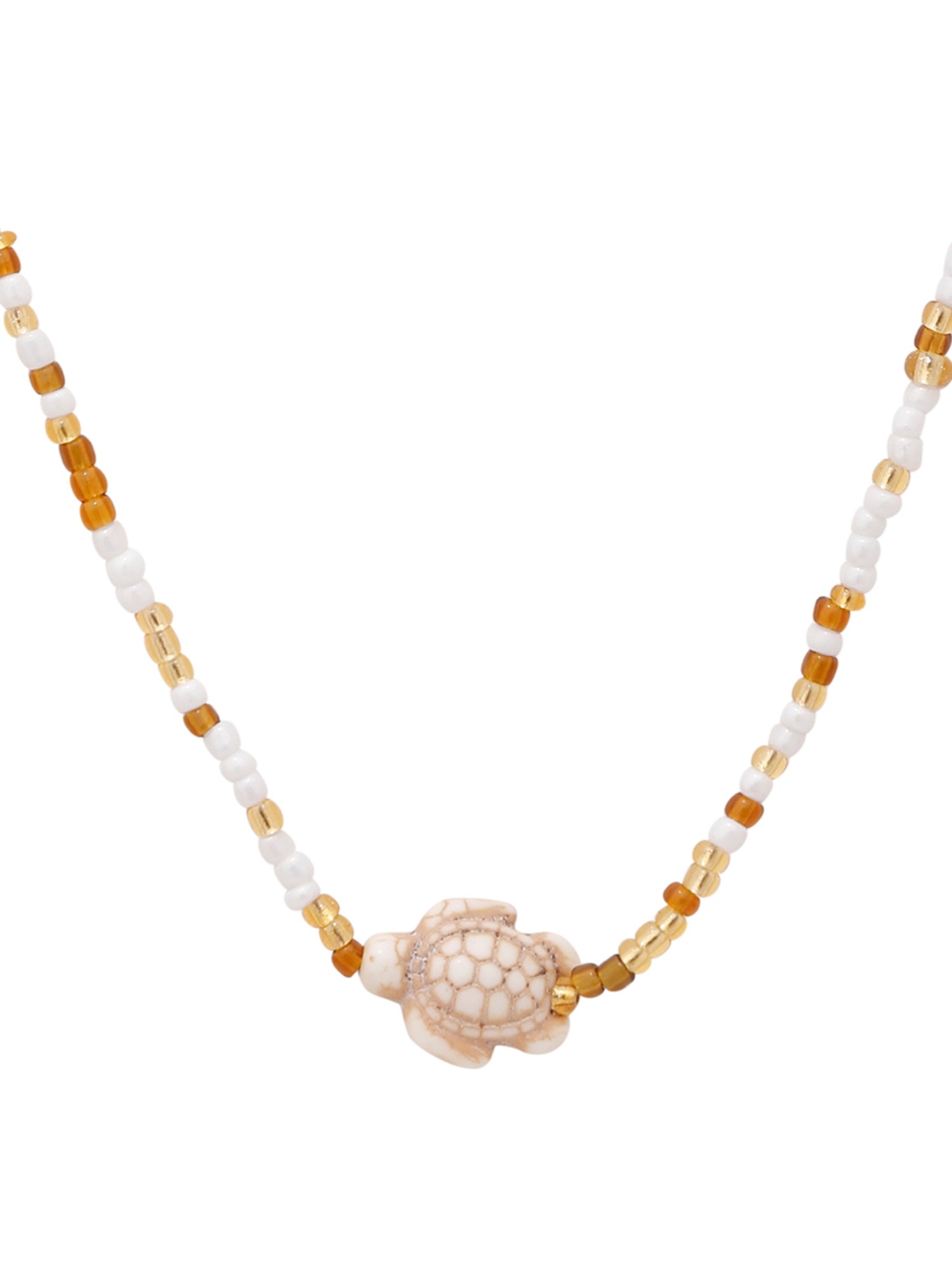 Elegant 18K Gold Plated Turtle, Starfish & Shell Pendant Necklace
