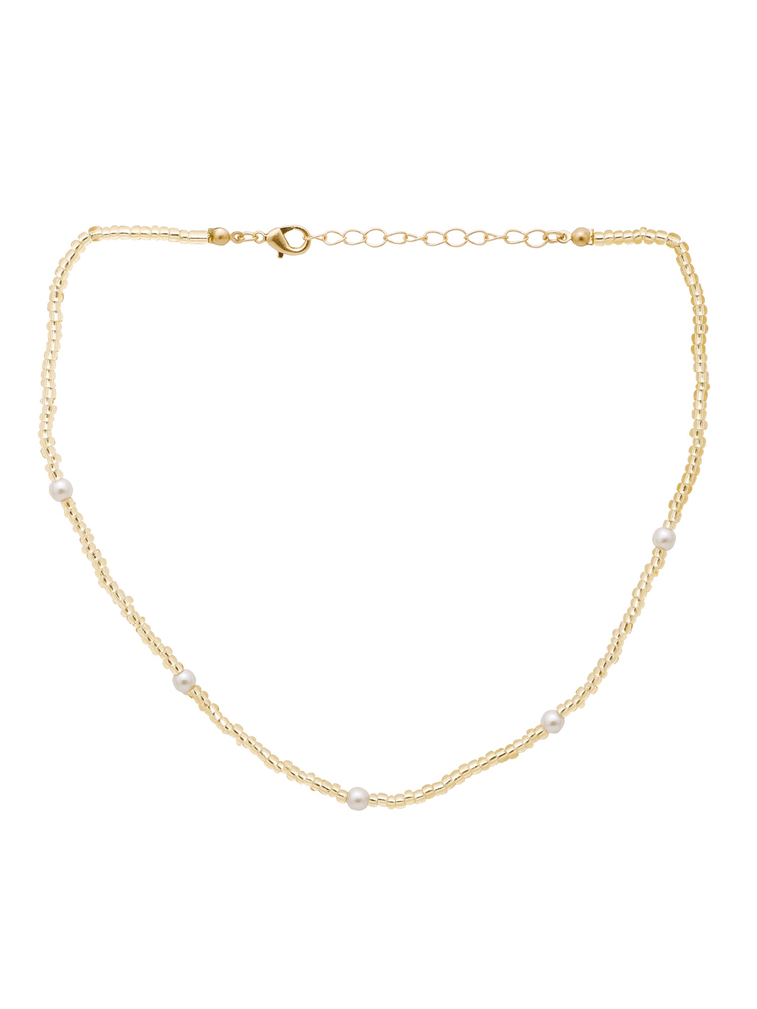 Gold Starfish & Shell Beaded Necklace Set