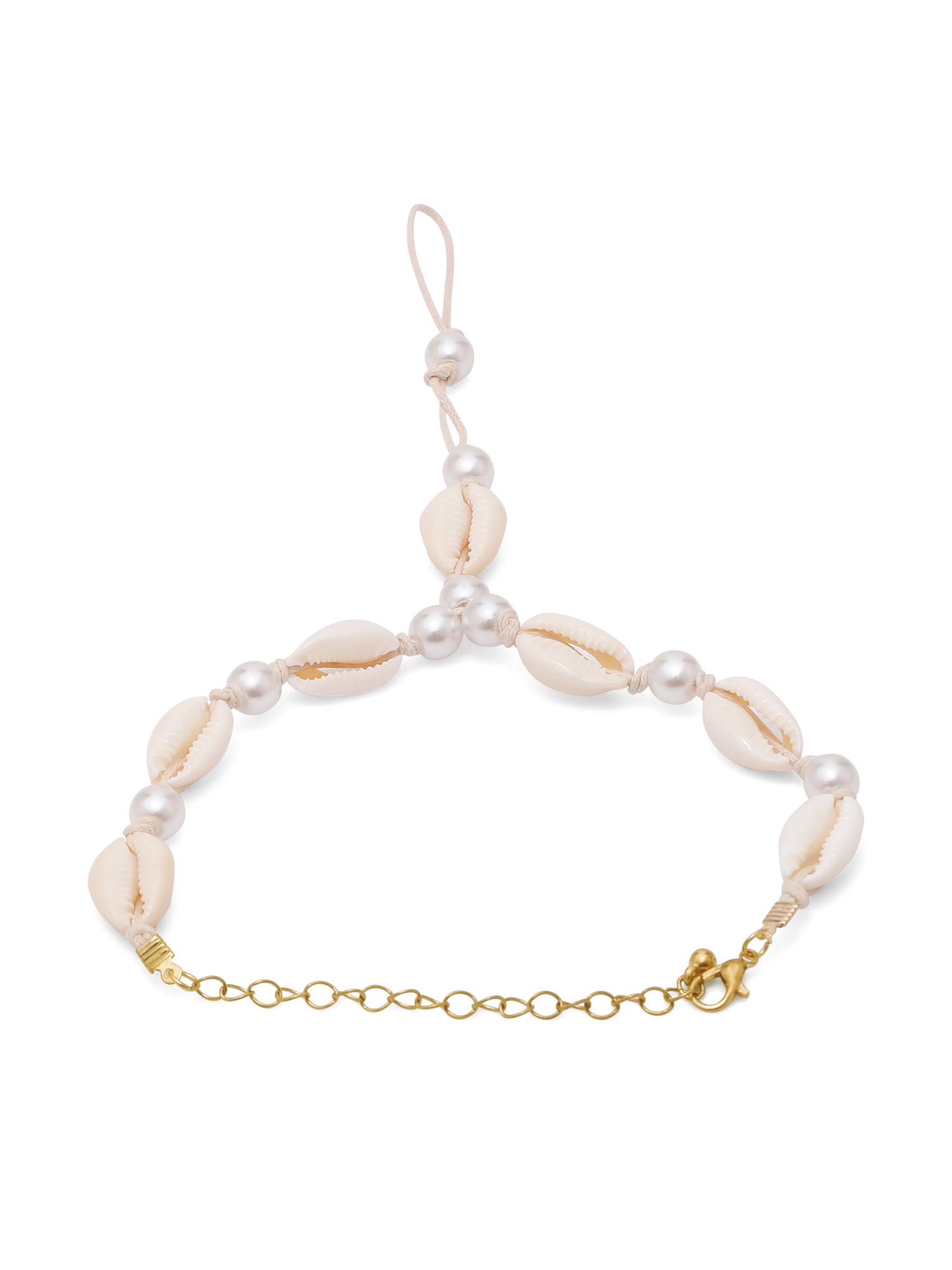 Pearl Conch Shell Vacation Style Anklet