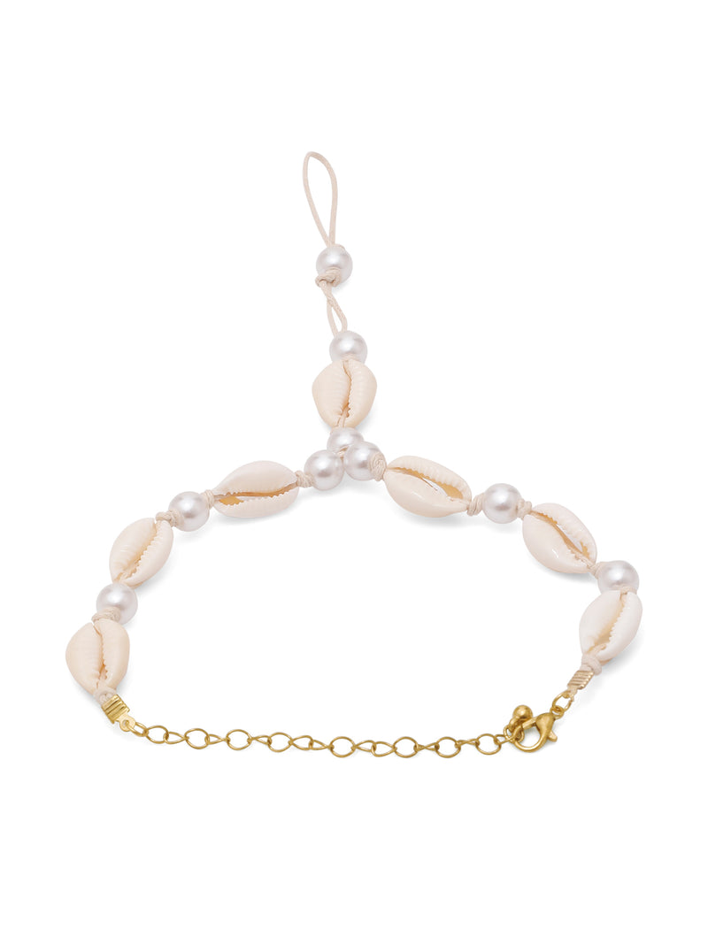 Pearl Conch Shell Vacation Style Anklet