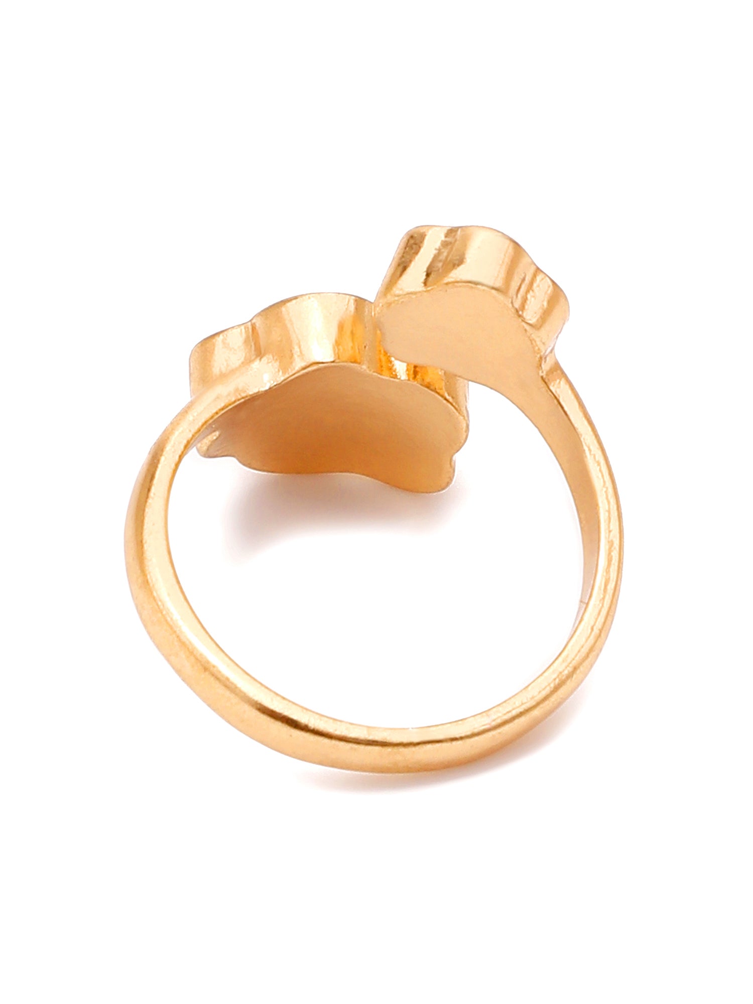 5 Leaf Clover Adjustable Ring – Green Enamel Statement Jewellery